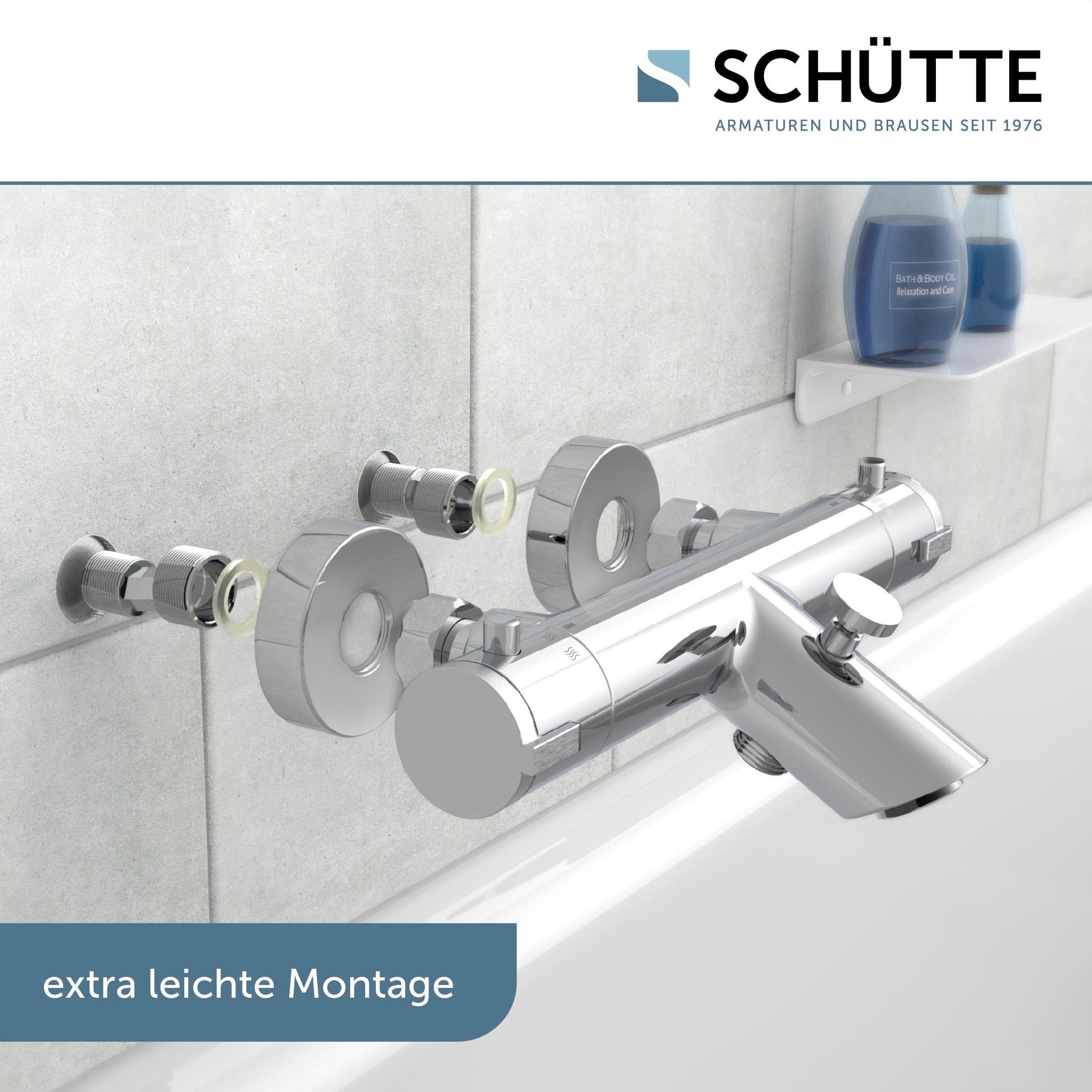 Schütte Robinetterie de salle de bain »3-teilige Serie LONDON« Ensemble,  Économique, protection anti-brûlure, pivotant à 360°, économiseur d’eau