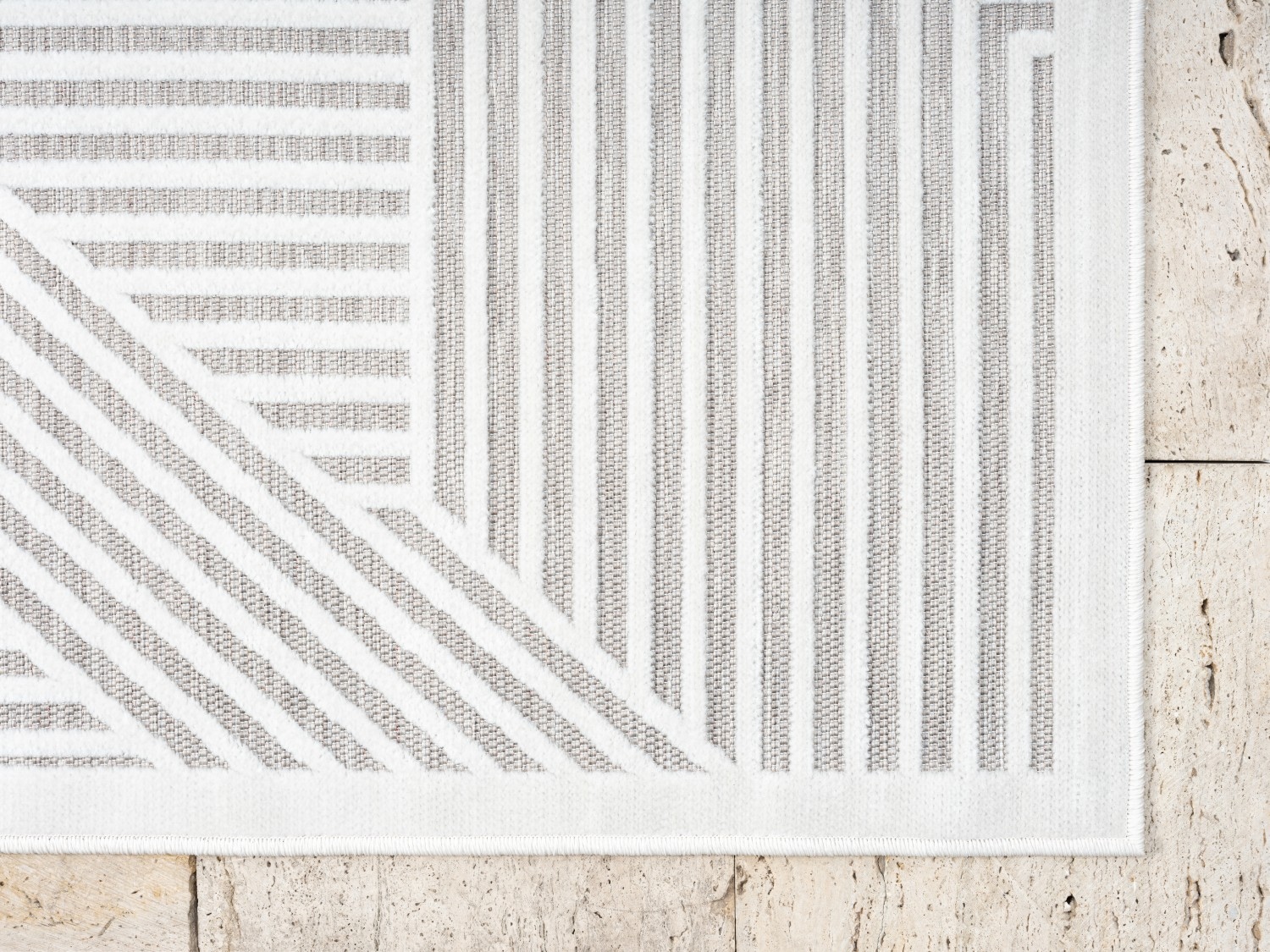 Myflair Möbel & Accessoires Teppich »Vill, LAGERRÄUMUNG!« rechteckig 8 mm Höhe modernes Design, Hoch-Tief Effekt, Outdoor geeignet, Balkon, Terrasse