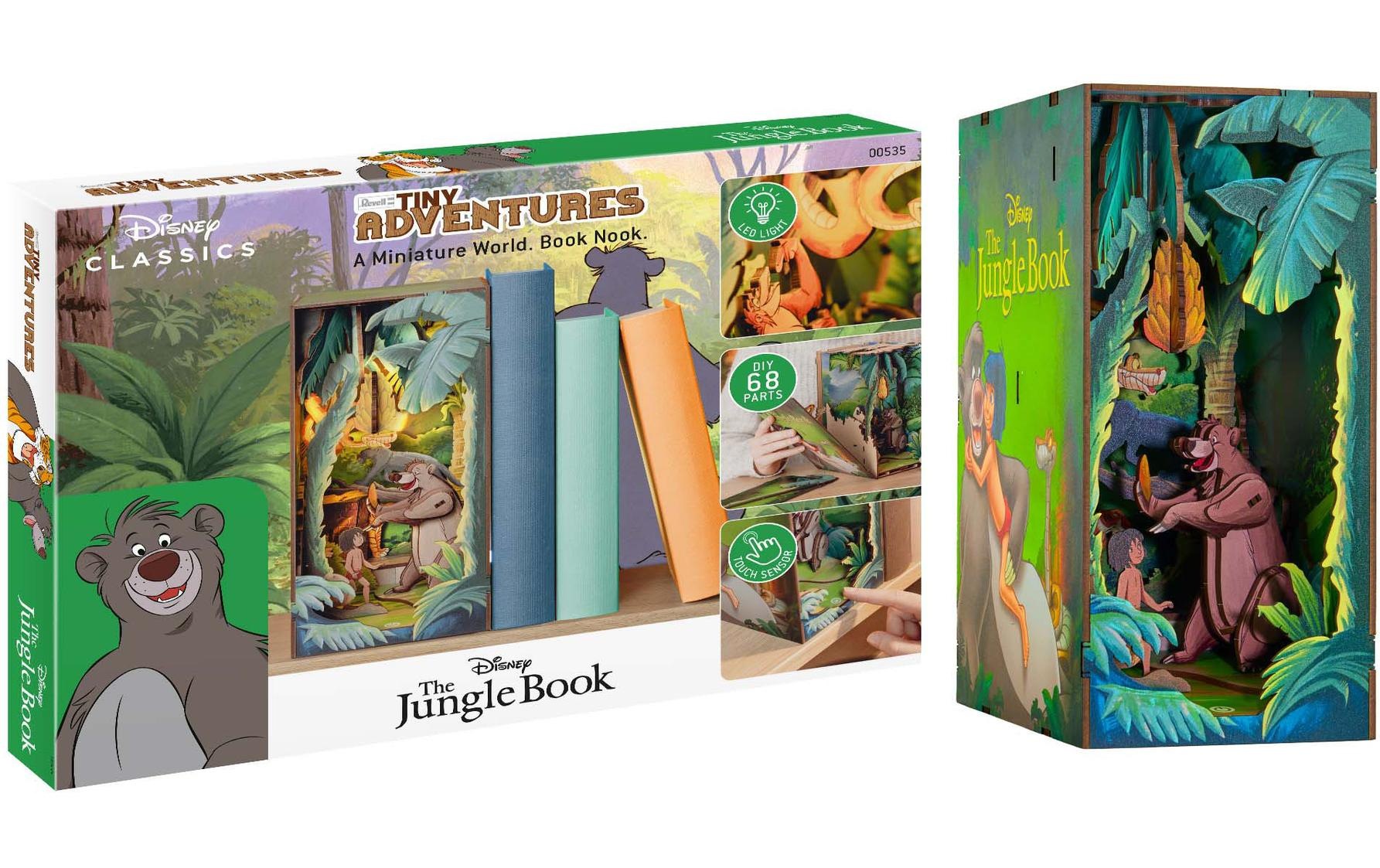 Image of Revell Modellbausatz "Book Nook, Tiny Adventures Disney Das Dschungelbuch" Buchstütze; mit LED-Beleuchtung