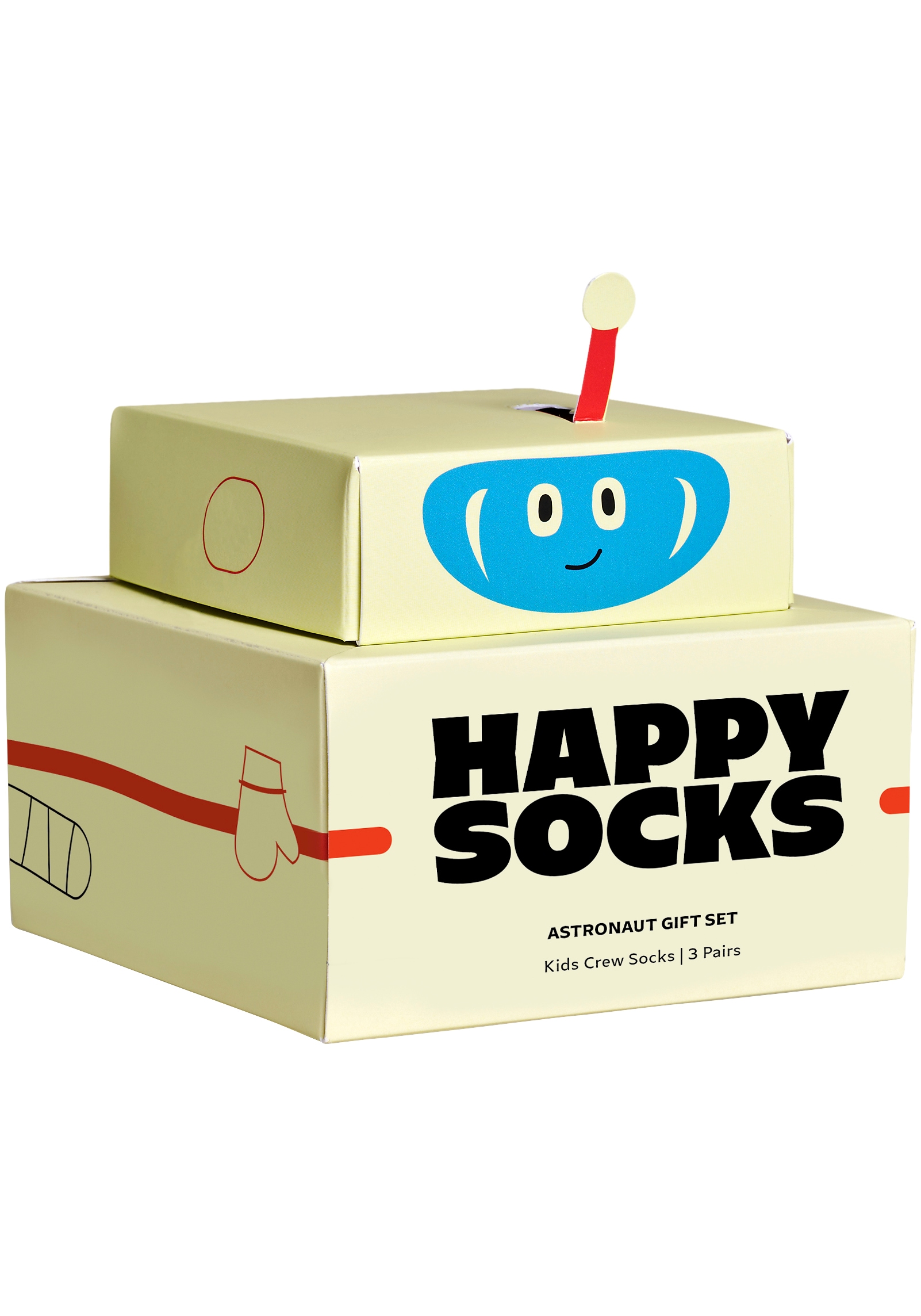 Happy Socks Langsocken 3er Pack,  mit verspielten Roboter-Motiven