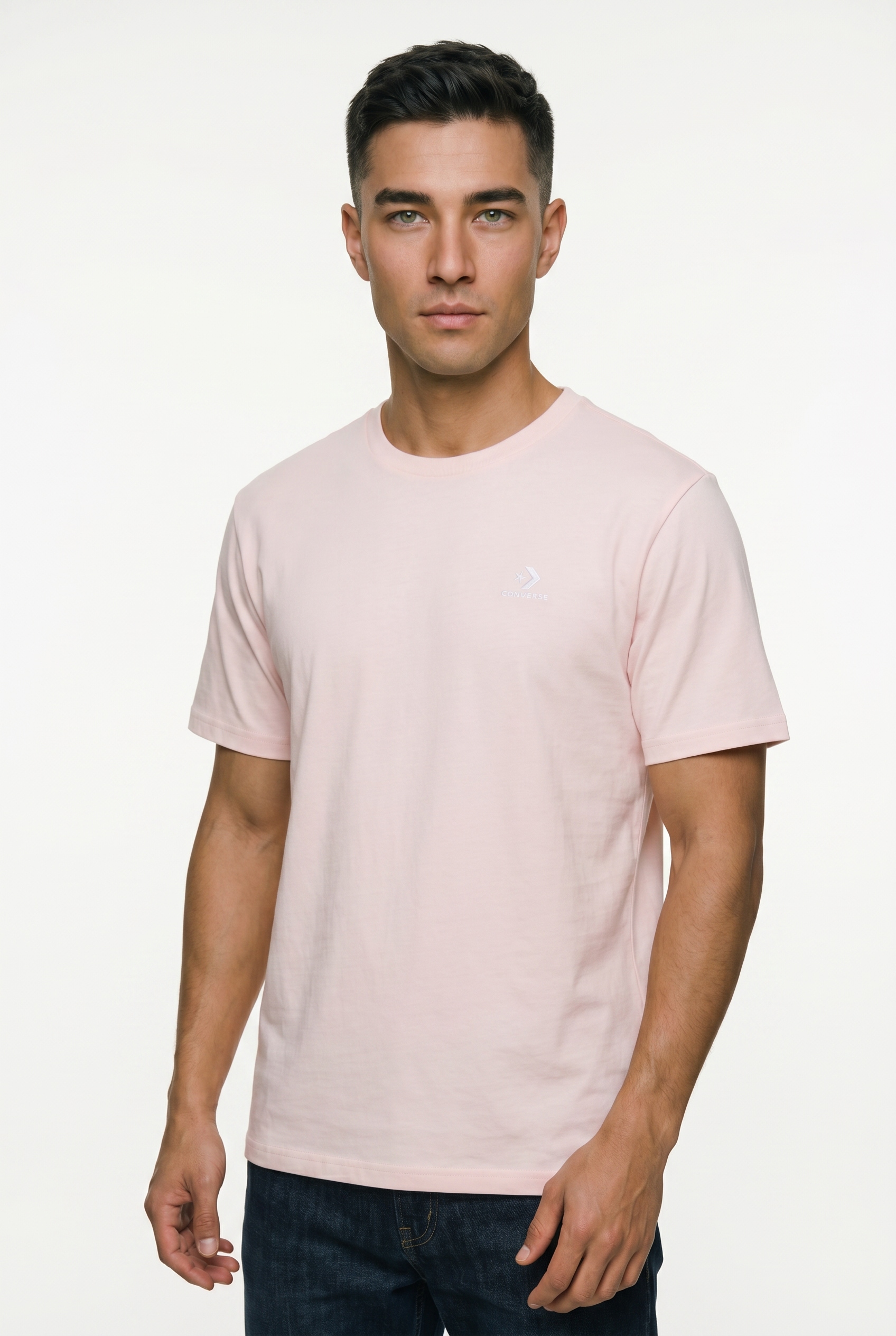 Converse T-Shirt »EMBROIDERED STAR CHEVRON TEE« mit Logoschriftzug, aus Baumwolle, Regular Fit
