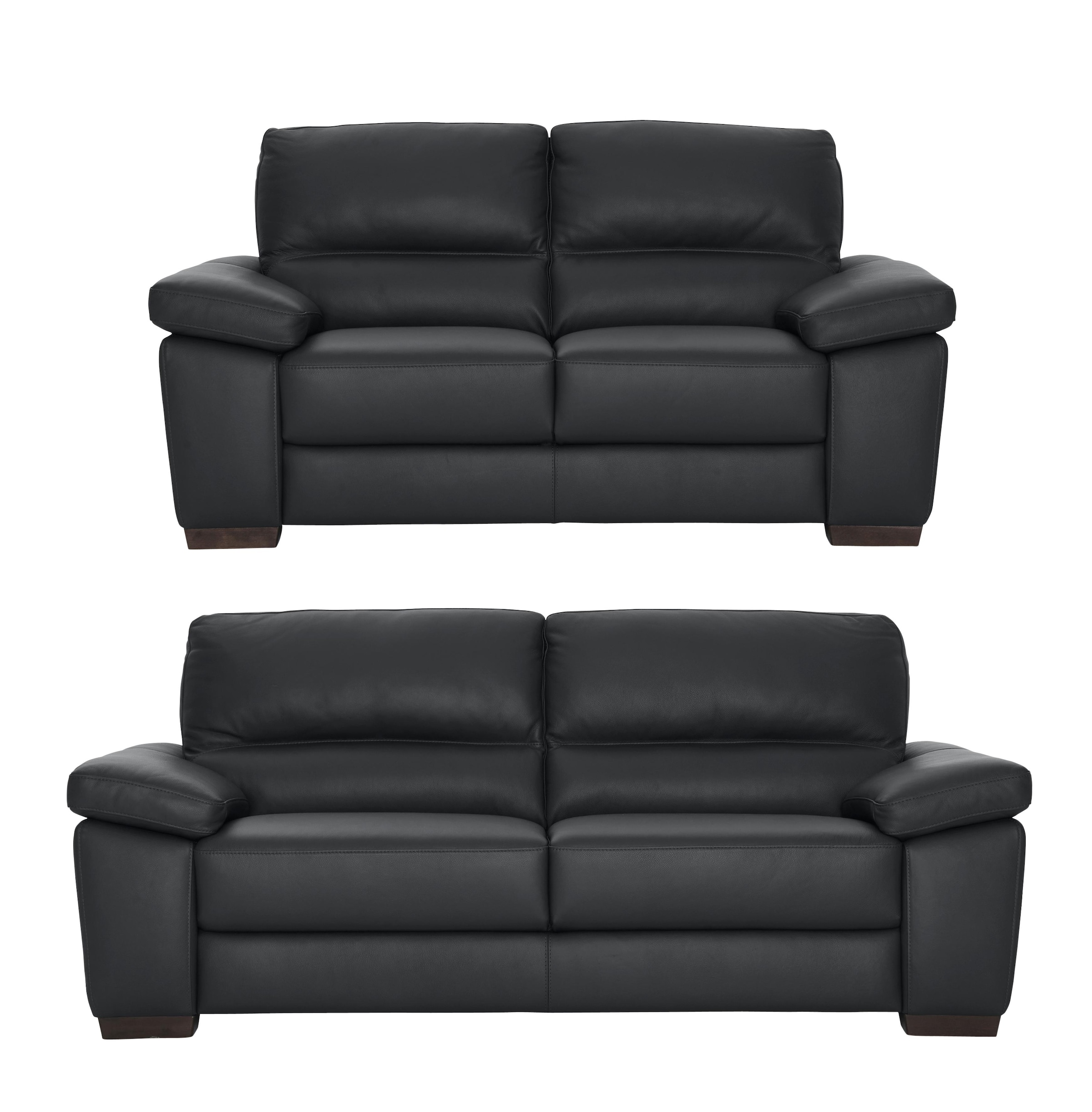 Calia Italia, CALIA ITALIA Polstergarnitur »Gaia, hochwertige Garnitur aus 2-Sitzer und 3-Sitzer, edles Design« Set, 2 Stk. tlg. Ledergarnitur, in 