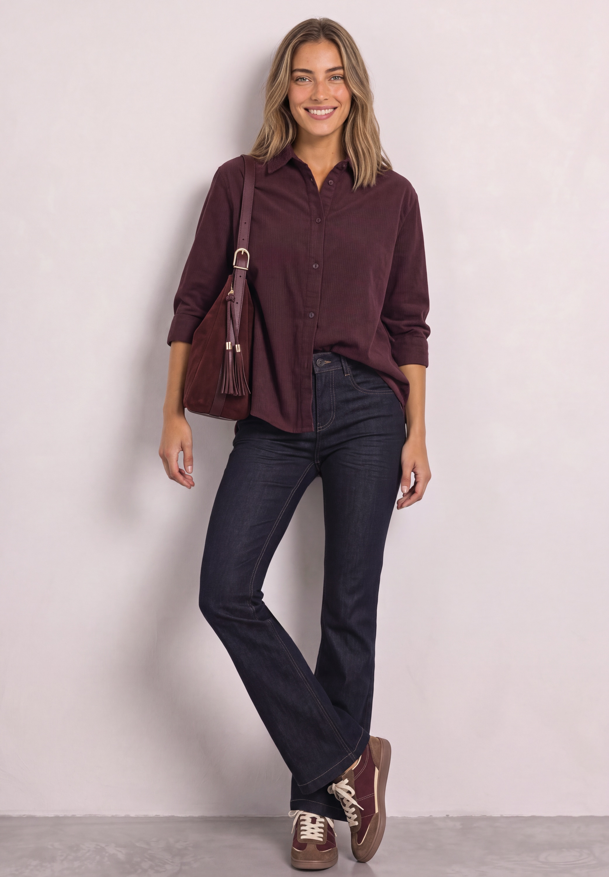 STREET ONE Bootcut-Jeans »Style Blaire« im Slim Fit / mit Stretch
