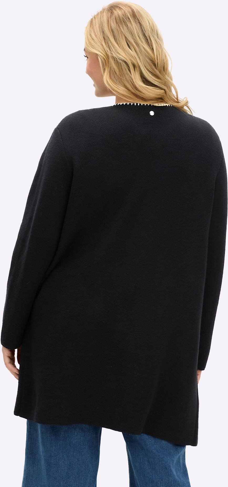 Sheego Jacquardstrickjacke
