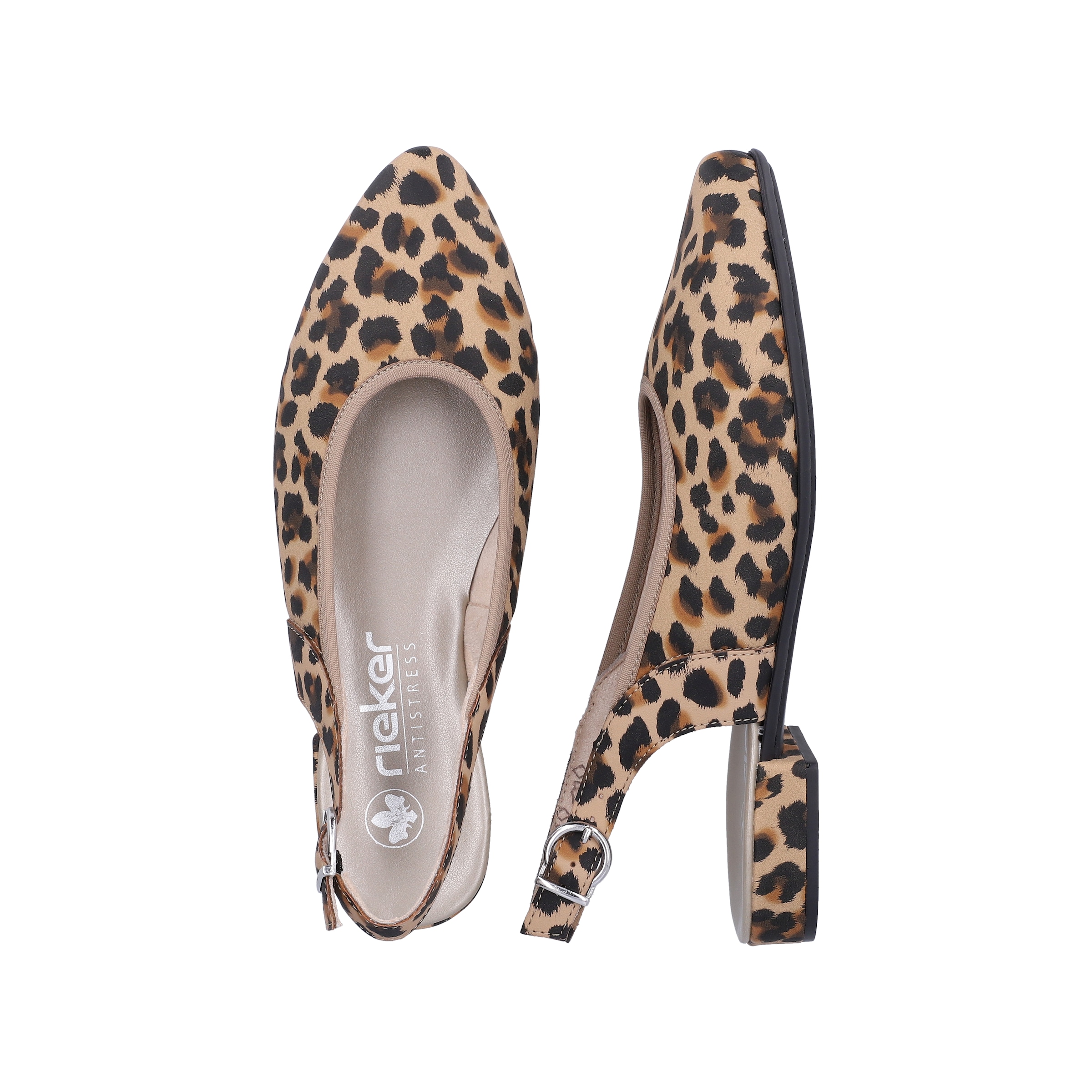 Rieker Pompes à sling  Chaussure d'été, sabot avec bordure textile élastique