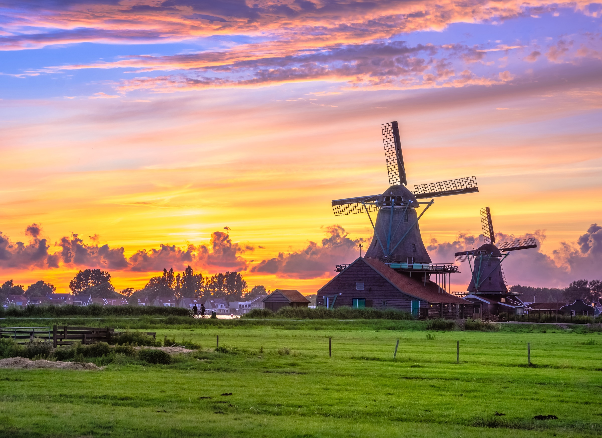 Image of Papermoon Fototapete "Dutch Windmills" glatt