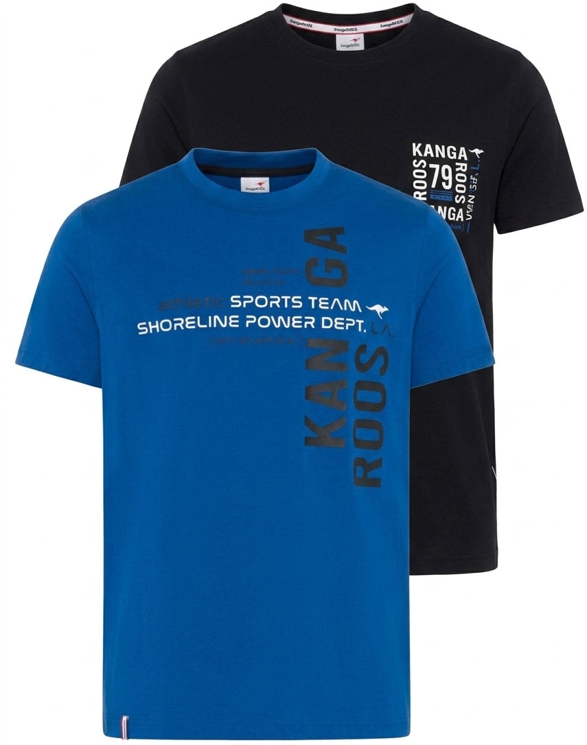 Image of KangaROOS T-Shirt Packung, 2 im Doppelpack, Halbarm, Rundhalsausschnitt mit Bündchen