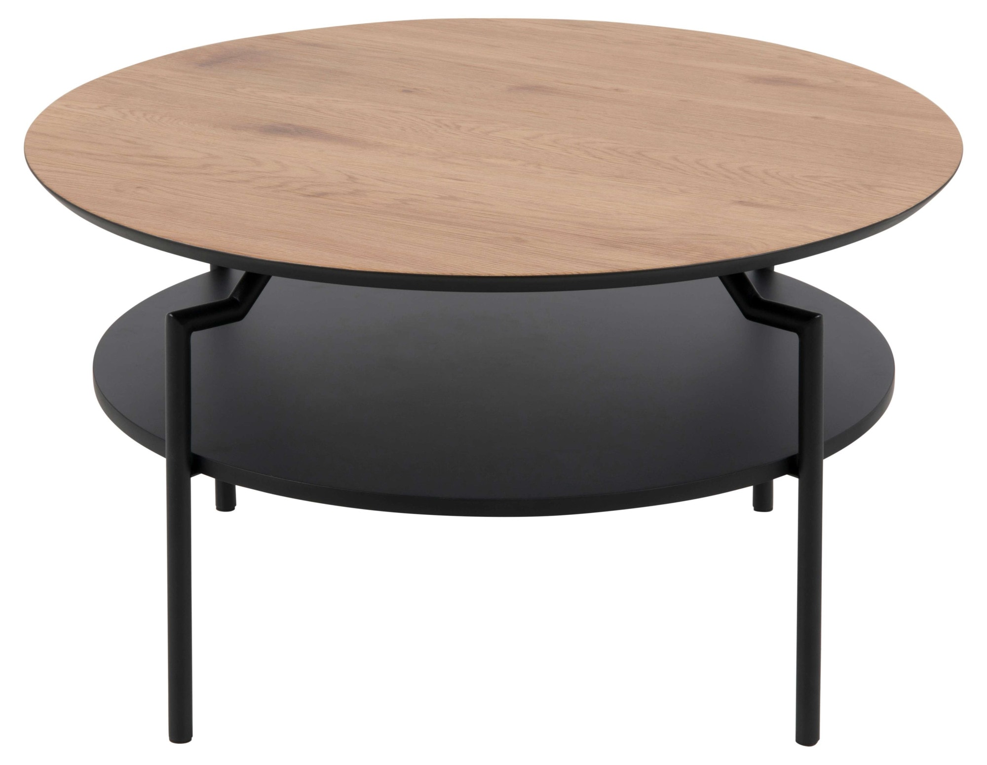 ACTONA GROUP Couchtisch »Goldington Beistelltisch, Kaffetisch« Sofatisch, rund, dekorativem Rahmen, 1 Ablage, T: 80 cm