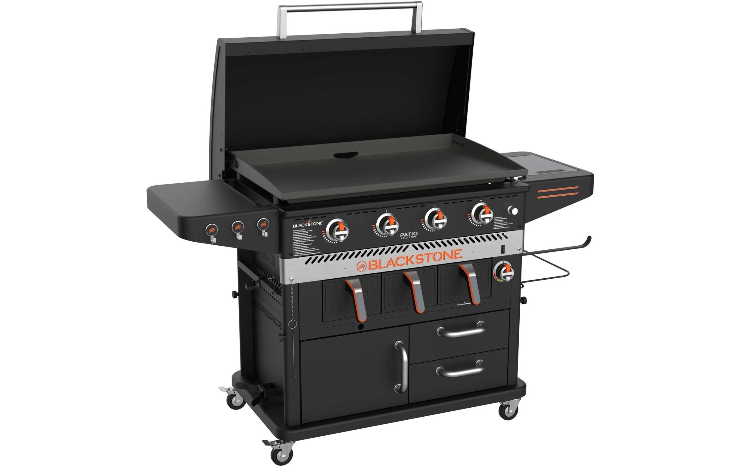 Image of Gasgrill "Blackstone 36-Zoll-Grillplatte mit Airfryer-Kombination" Kombinierte Grillstation mit Heissluftfritteuse