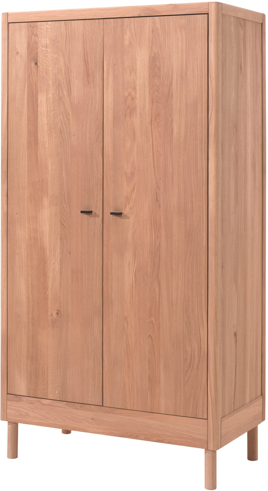 Vipack Kleiderschrank »Forrest mit 2 Drehtüren (Soft-Close), Made in Europe, zeitloses Design« B/H/T ca: 100x190x55 cm, Eiche massiv natur geölt,  praktische Facheinteilung, viel Stauraum, hochwertige Verarbeitung
