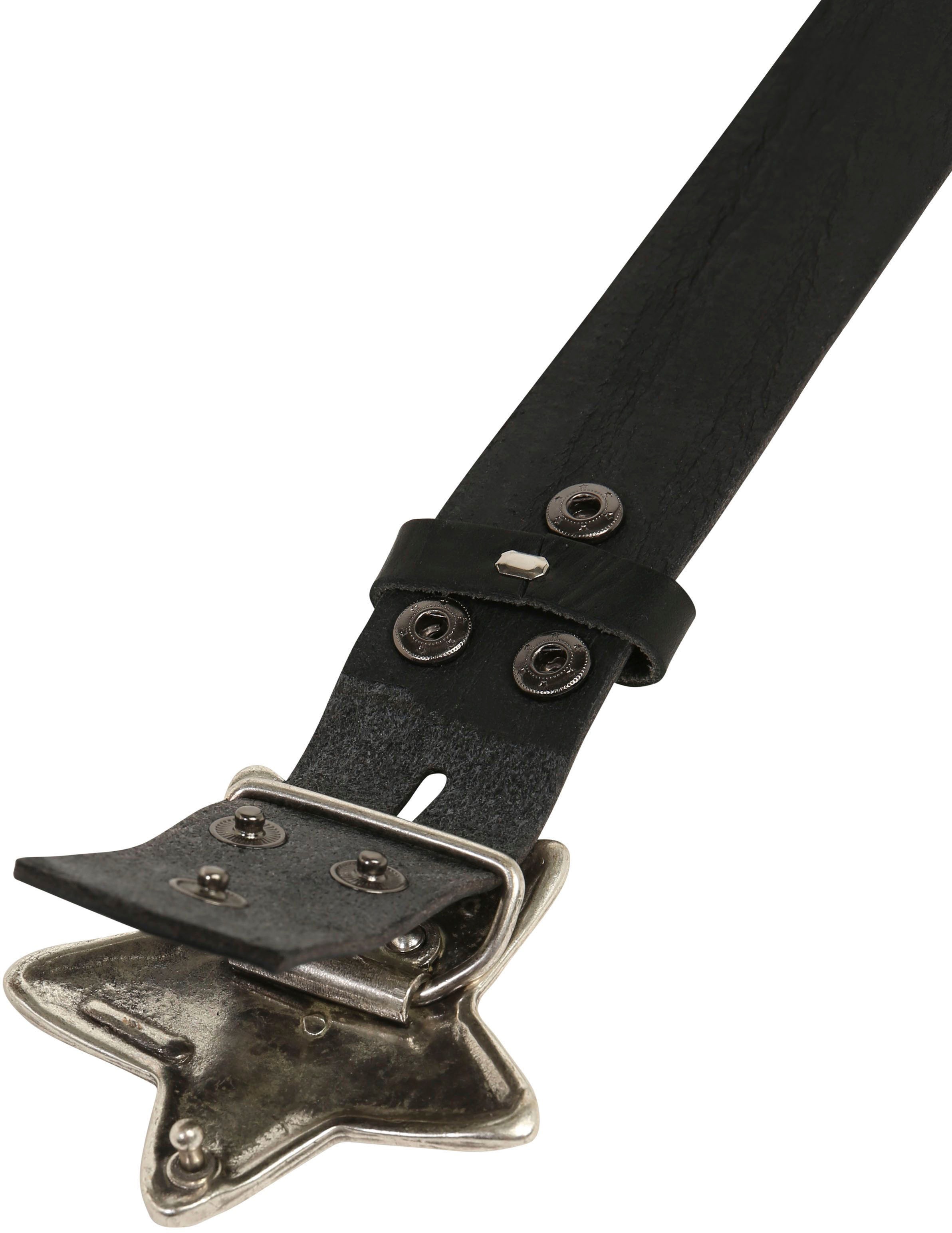 Rettungsring Gürtel Ledergürtel mit Stern-Koppelschliesse