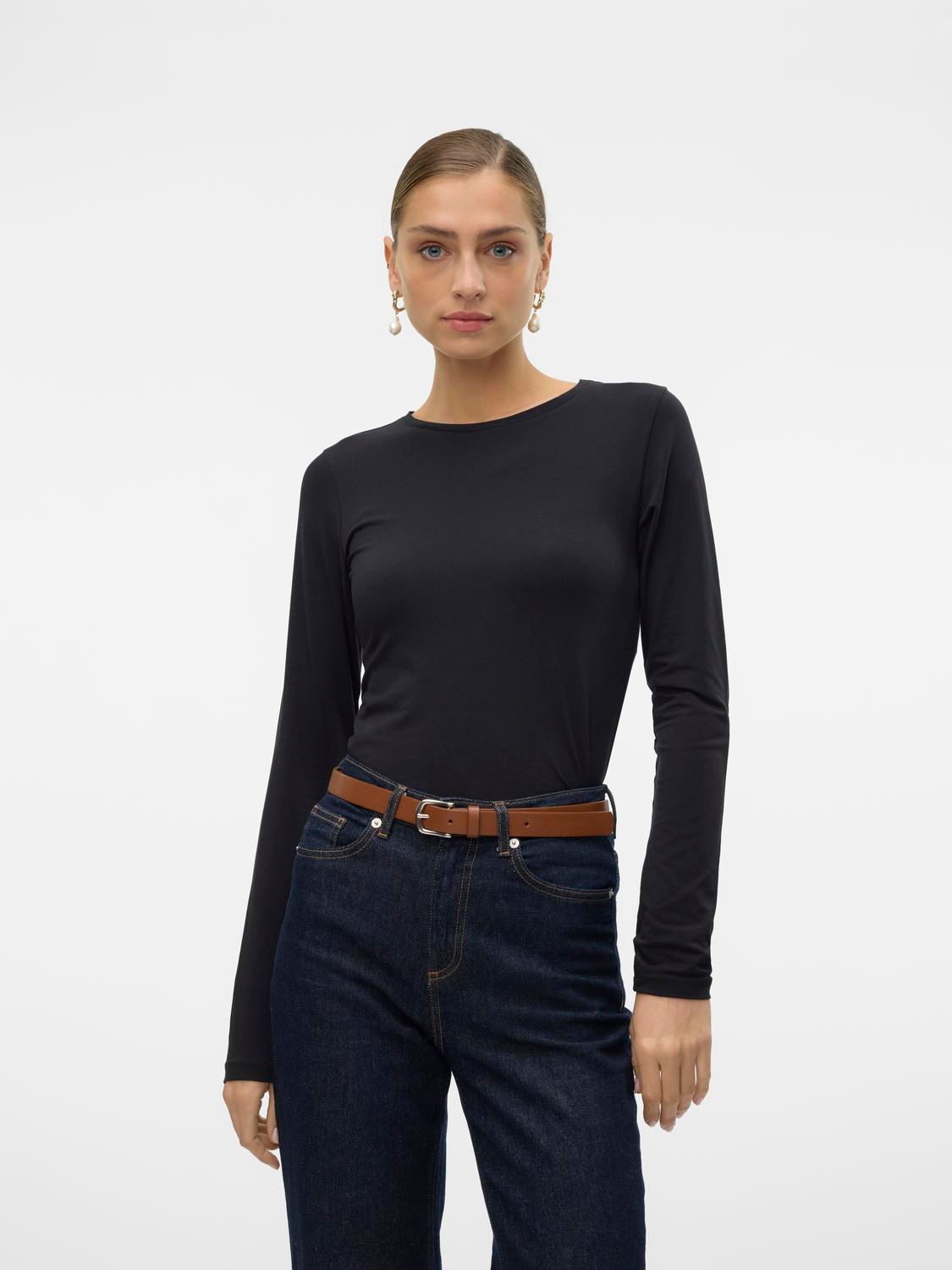 Vero Moda Langarmshirt »VMLULU LS O-NECK TOP JRS GA NOOS«