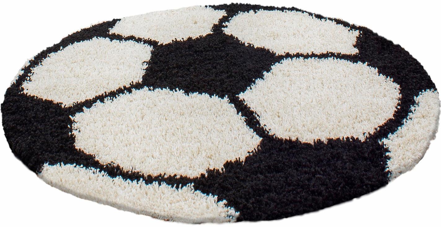 Ayyildiz Teppiche Kinderteppich »Fun 6001«, rund, 30 mm Höhe, Fussball Design