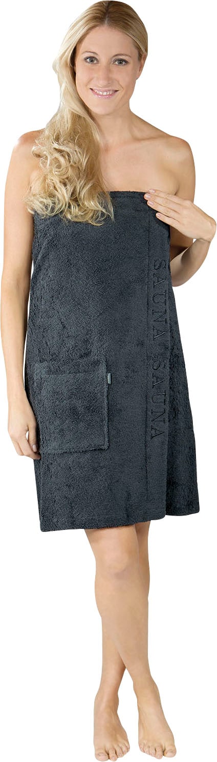 Wewo fashion Kilt »9534«, (1 St.), Saunakilt für Damen, mit Klettverschluss & Stickerei Sauna-wewo fashion 1