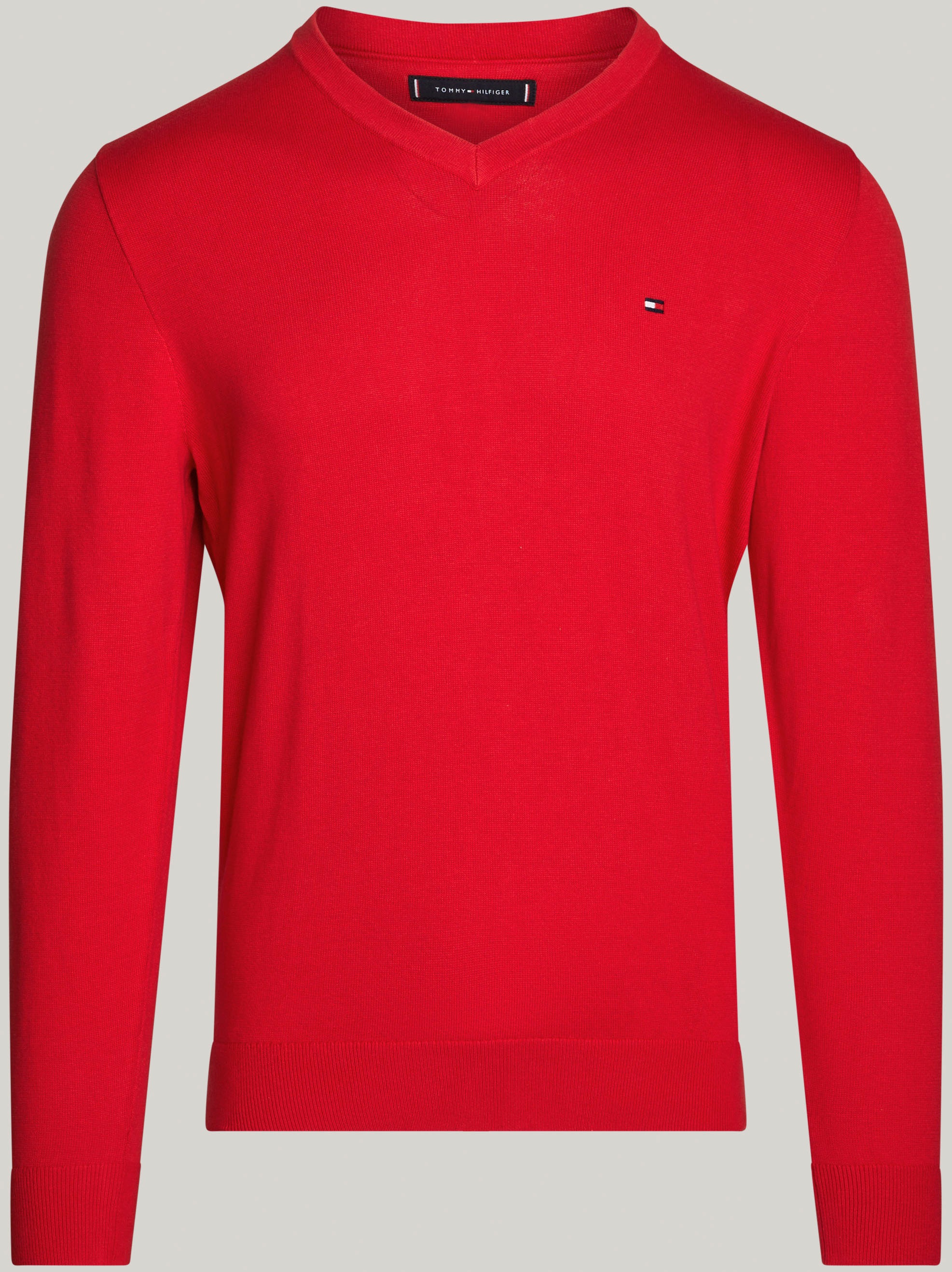 Tommy Hilfiger V-Ausschnitt-Pullover »CLASSIC COTTON V NECK«