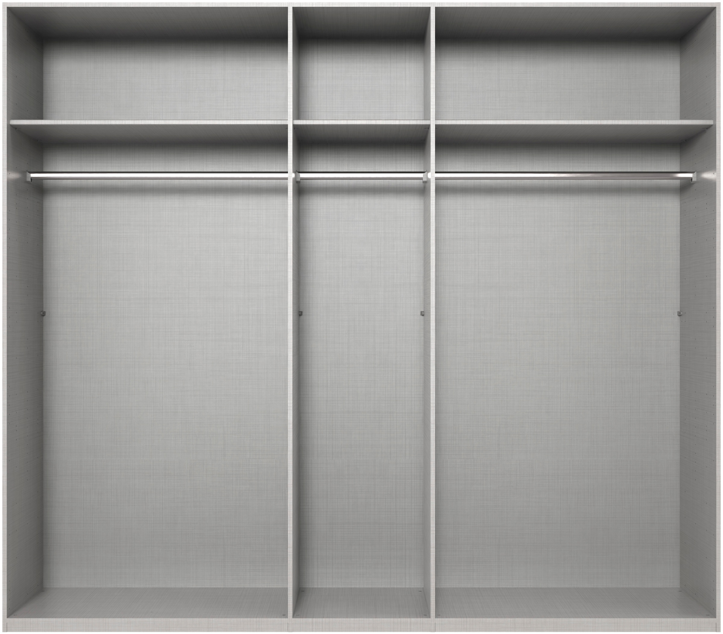 Wimex Drehtürenschrank »Rimini by fresh to go, Kleiderschrank mit Spiegel, Metallgriffe«, inklusive LED Beleuchtung, B/T/H 250/58/216cm, weiss oder graphit