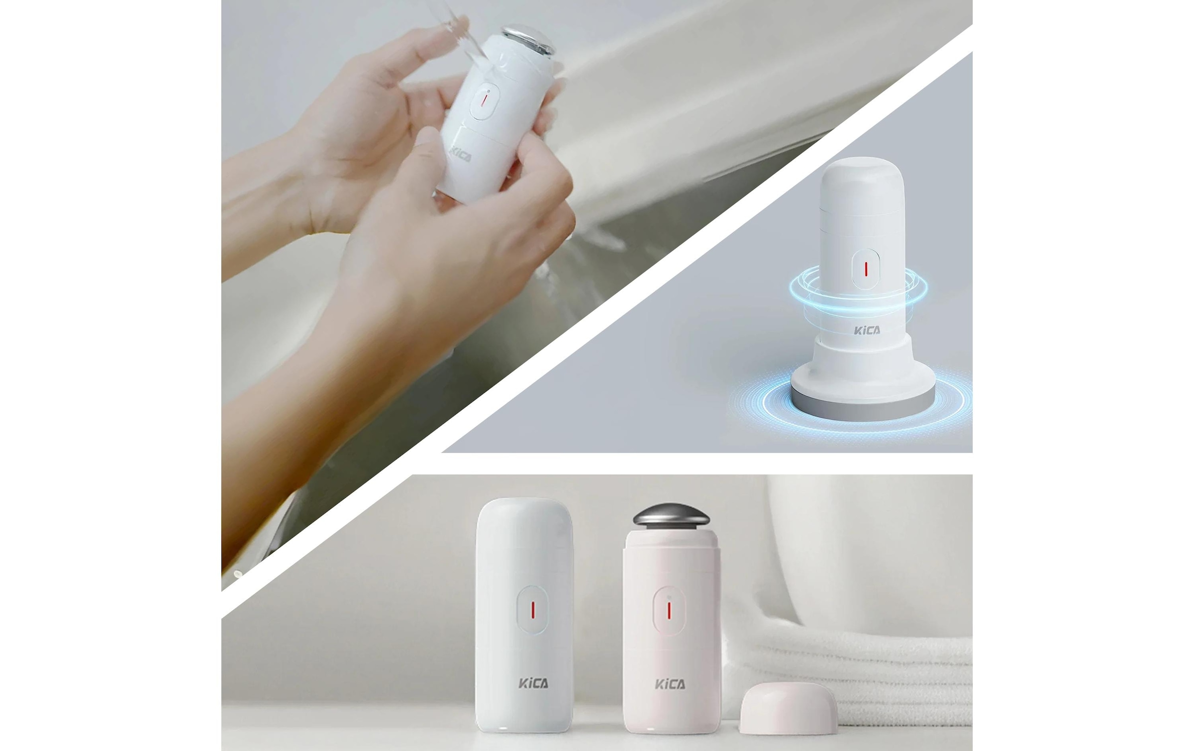   Elektrische Gesichtsreinigungsbürste »KiCA PureClear Rosa« Wasserschutz