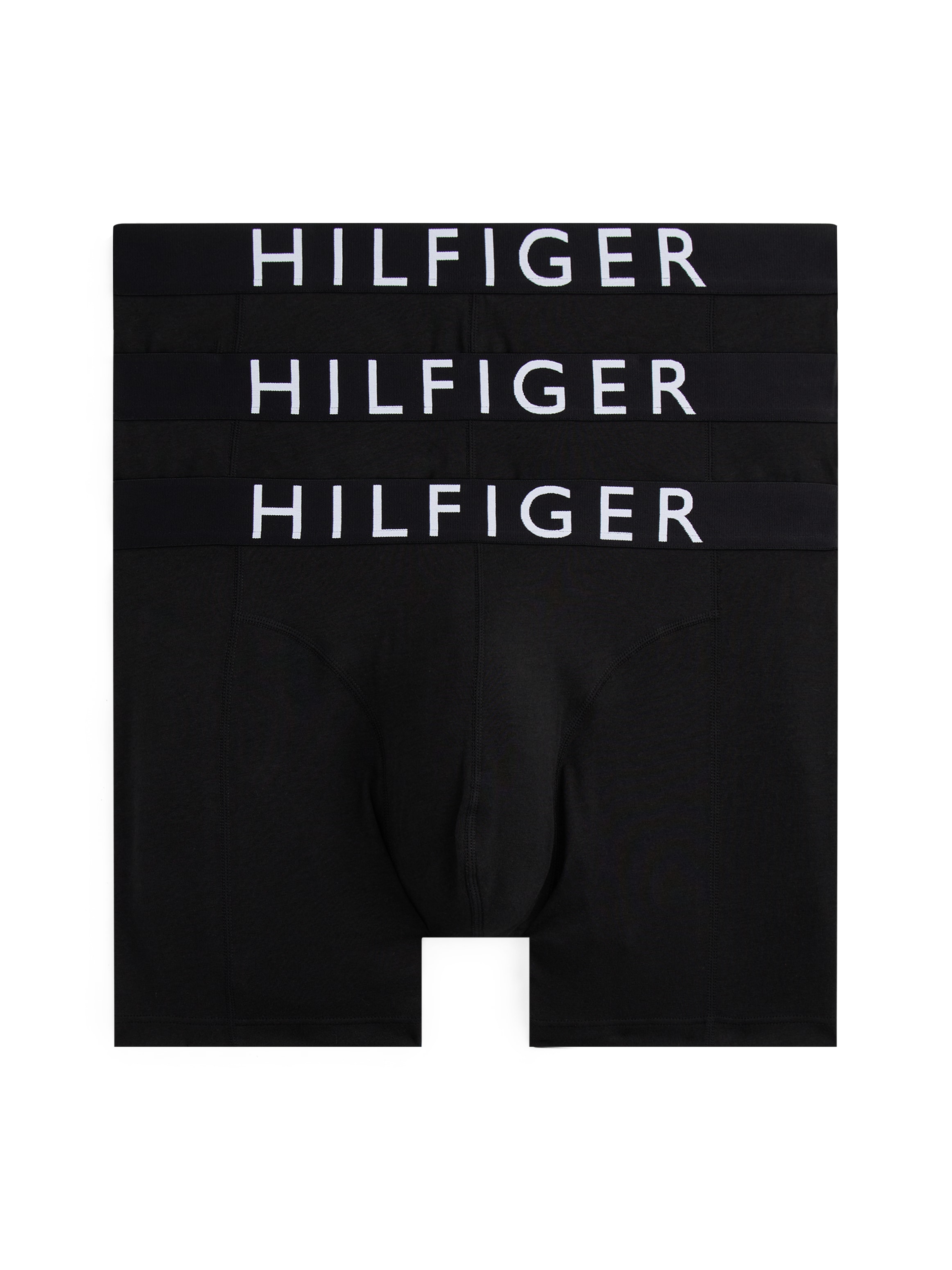 Image of Tommy Hilfiger Underwear Boxershorts "3P BOXER BRIEF mit Kontrast-Logo-Taillenbund" 3 Stk. langes Bein, körpernahe Form