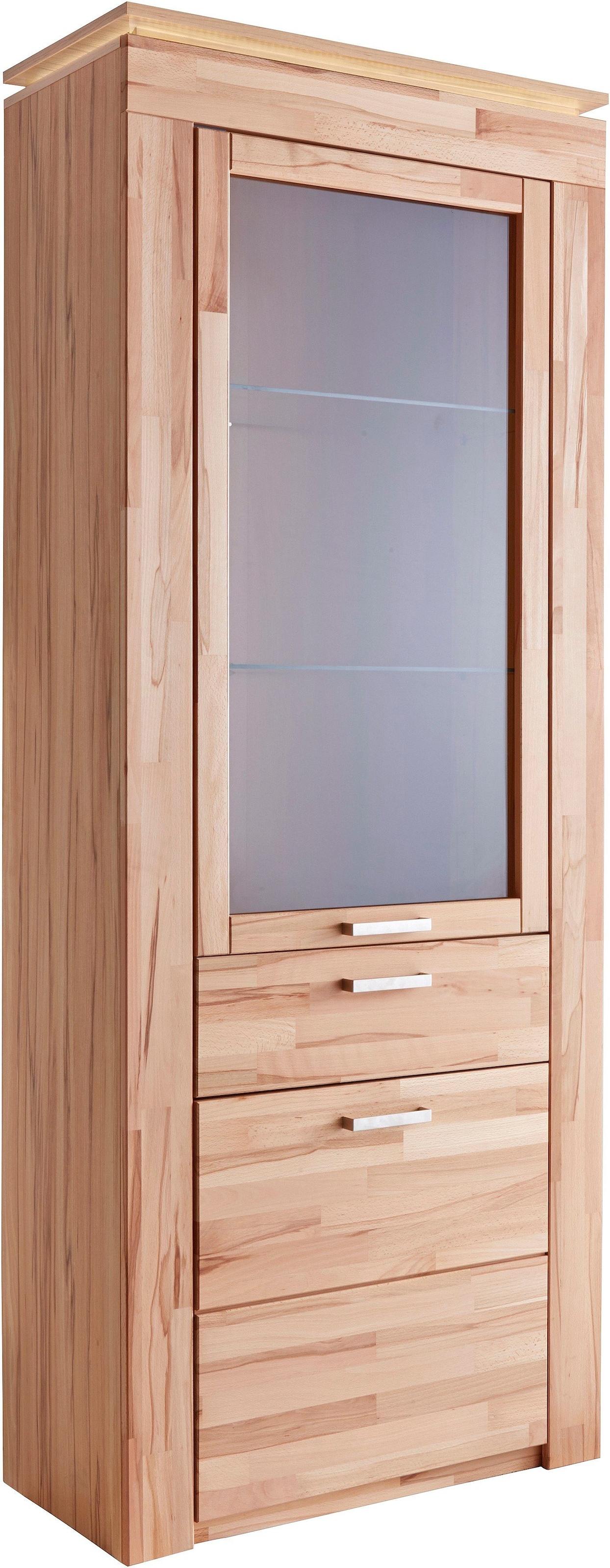 Image of VOGL Möbelfabrik Vitrine in 2 versch. Breiten, mit viel Stauraum, teilmassiv