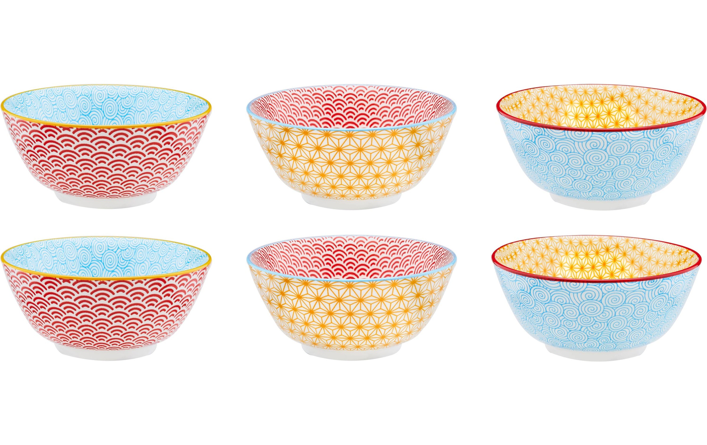 Image of Müslischale "Björn Pattern Ø15 cm - 6-teilig" aus Porzellan