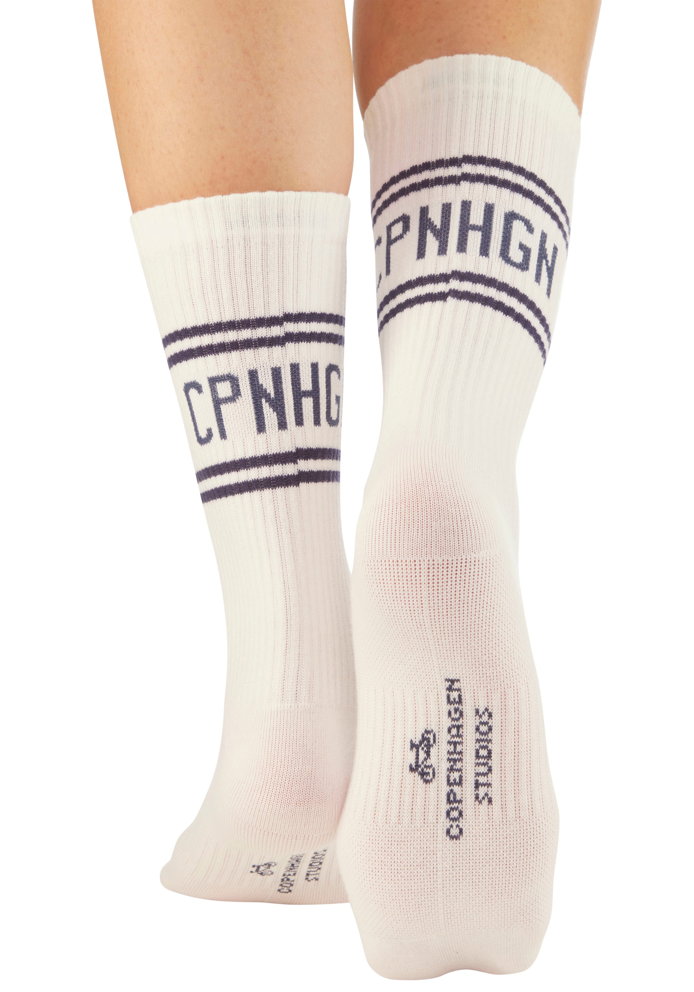 Copenhagen Studios Chaussettes longues Packung, 2 cuis tlg. mit Pikeé-Struktur unter der Sohle
