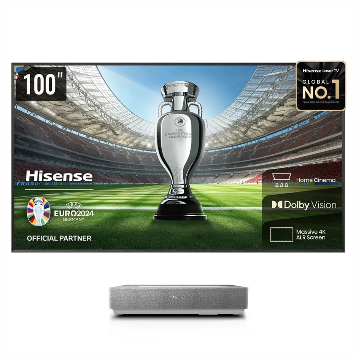 Beamer »Hisense Laser TV 100L5HD 100", UHD, 2600 Lumen, inkl. Leinwand«