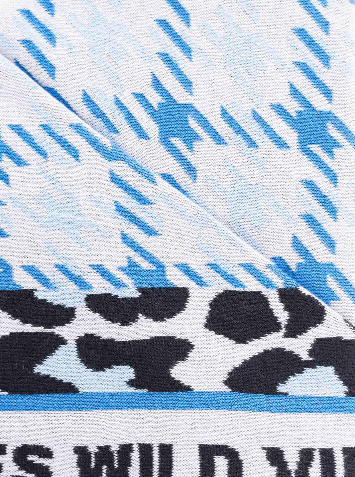 Zwillingsherz Foulard triangulaire »"Leo Hahnentritt"« mélange de motifs, léopard et pied-de-poule, inscription, foulard mode