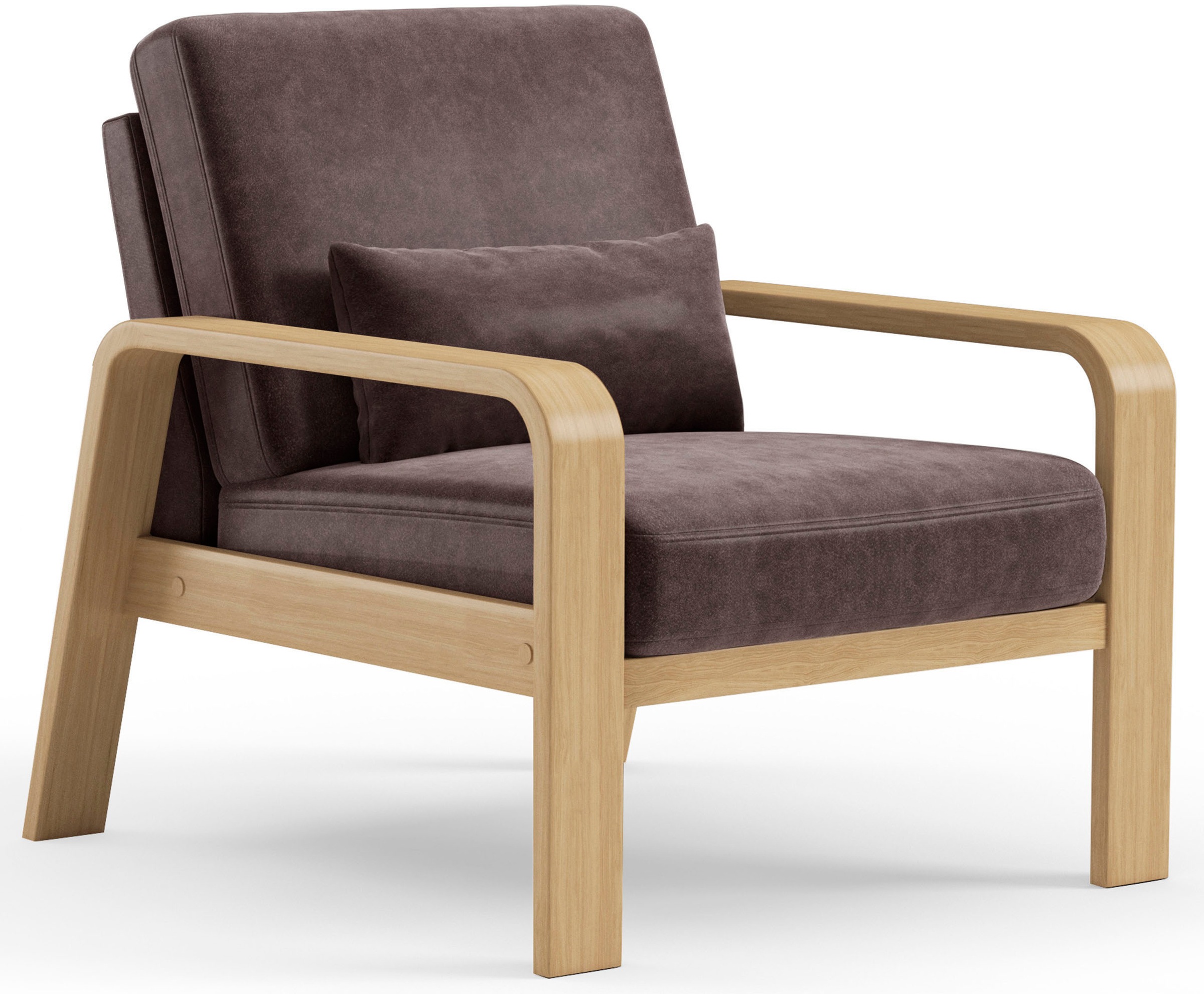 sit&more Sessel »Kolding«, Armlehnen aus Buchenholz in natur, verschiedene Bezüge und Farben