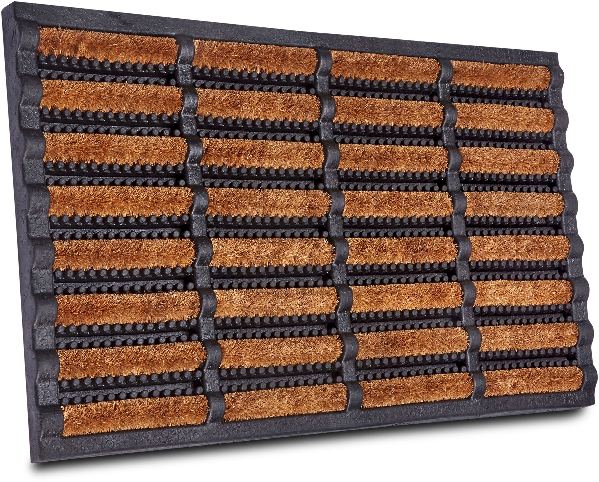 Image of HANSE Home Fussmatte "Schmutzfangmatte Brushes Mat, Türmatte" rechteckig 25 mm Höhe Kokos, Gummi, Schmutzfangmatte, Outdoor, Rutschfest, Innen, Kokosmatte
