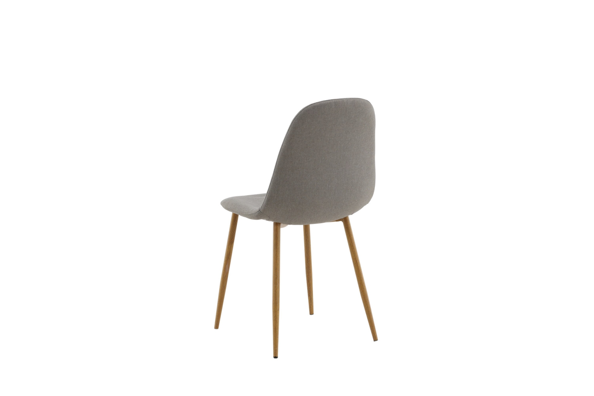 Venture Home Chaise de salle à manger »Polar, 2er-Set Esszimmerstühle in Mittelgrau, Holzoptik-Beine, 150 kg« () 2 cuischaise rembourrée, revêtement en tissu, pieds en acier, rembourrée, moderne