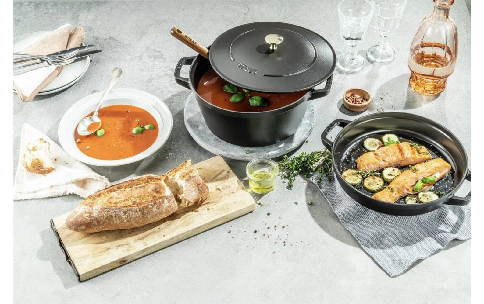 STAUB Topf-Set »Cocotte 3-teilig, 24 cm, 6,1 l« Eisen | Gusseisen
