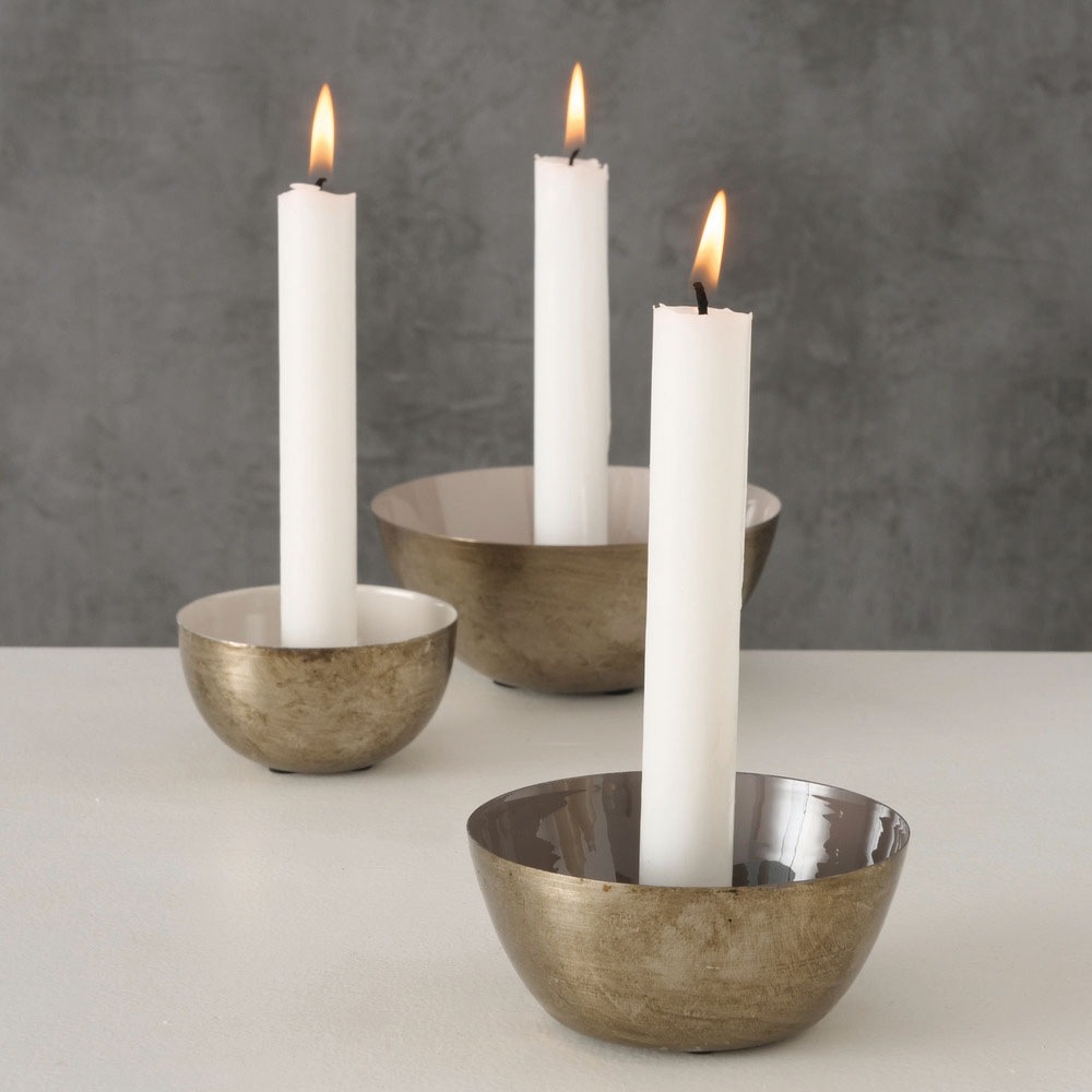 BOLTZE Kerzenhalter »Jaryn, Weihnachtsdeko«, (Set, 3 Grössen unterschiedlichen Eisen, drei kaufen aus in St.)
