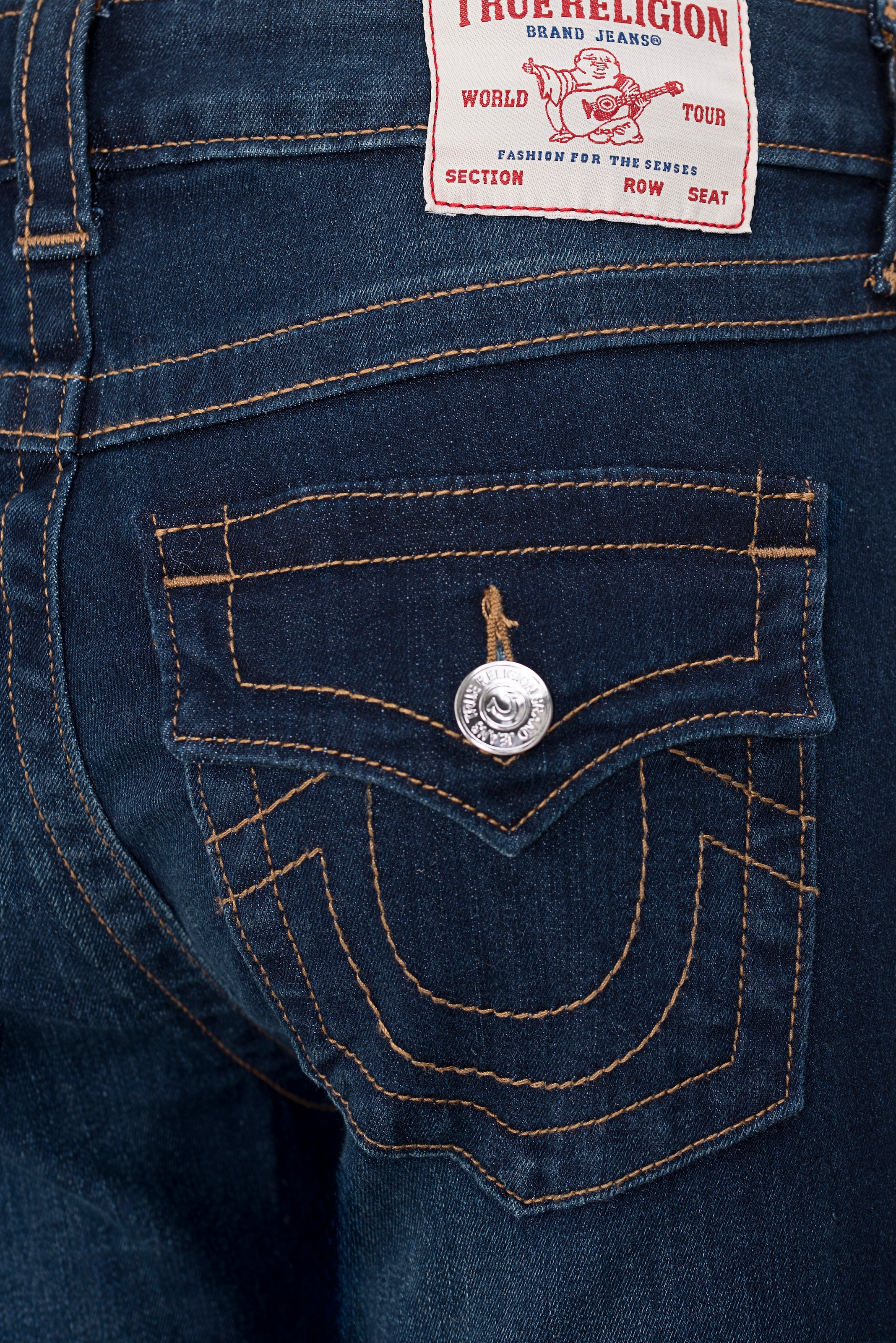 True Religion Jeans bootcut »JOEY MID RISE FLARE FLAP« mélange coton, coupe évasée