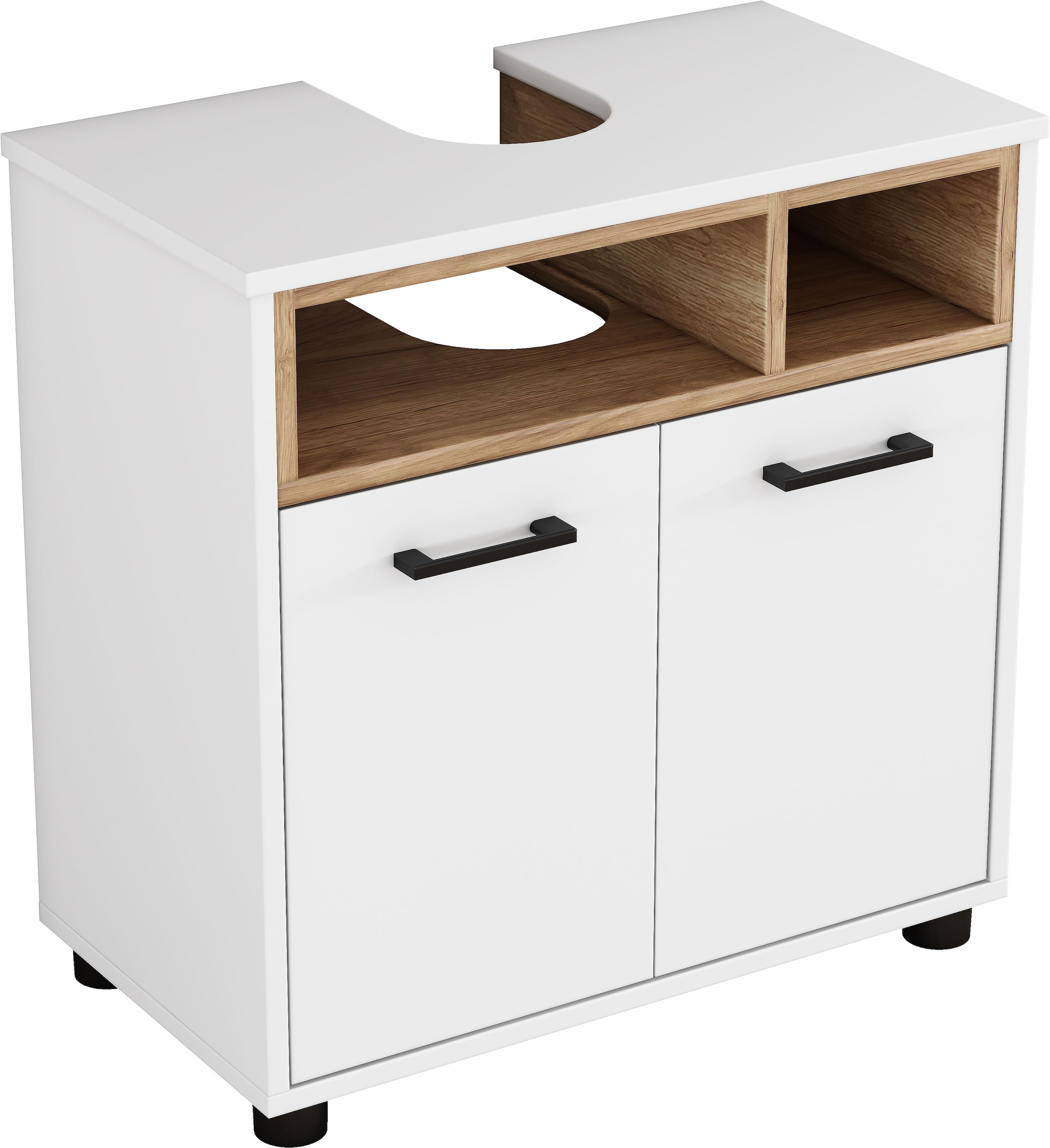 GOODproduct Waschbeckenunterschrank »Picante« In 60 und 80cm erhältlich, 2 Türen und offene Ablage, zum Stellen