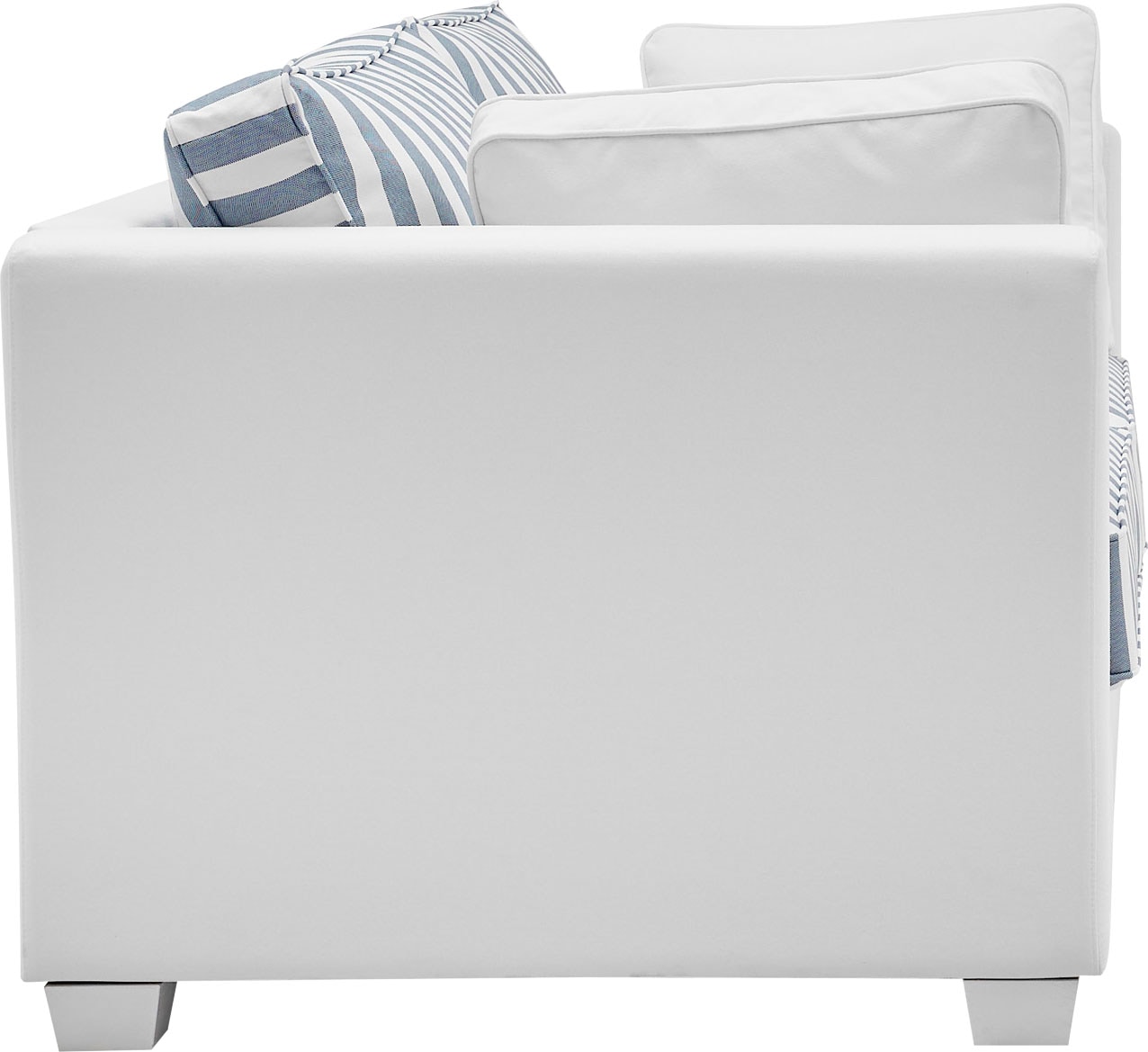 Home affaire 2-Sitzer »CALIFORNIA«, maritimer Landhausstil, in 3 Breiten, mit Holzfüssen Weiss lackiert