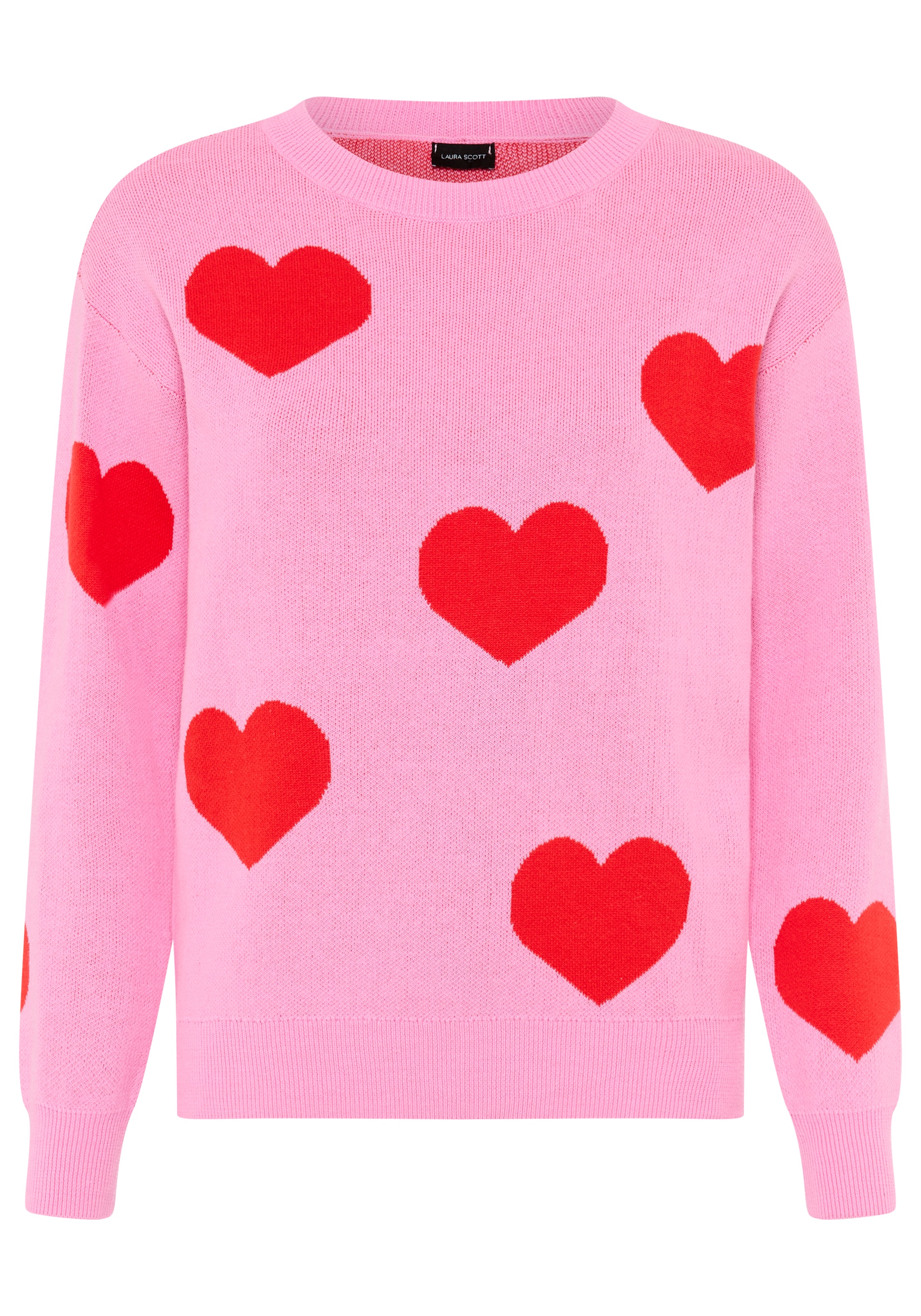 Laura Scott Pull jacquard aus Baumwolle mit Herzmuster