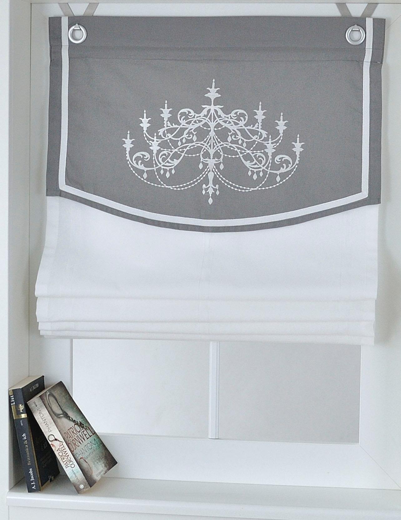 Image of Kutti Raffrollo »Orleans«, mit Hakenaufhängung, ohne Bohren, freihängend, mit Ösen, incl. Fensterhaken bei Ackermann Versand Schweiz