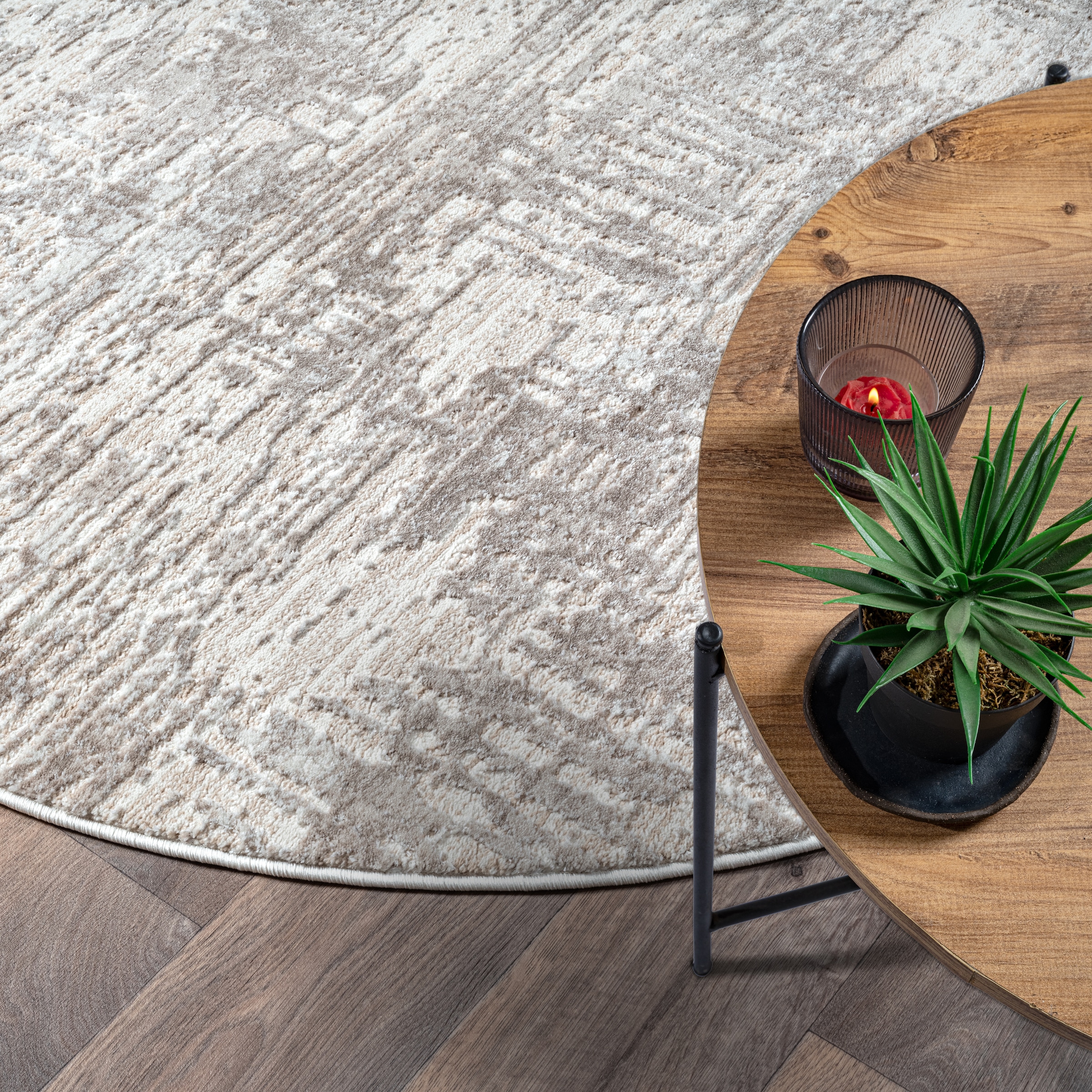 Sanat Teppich »Harmony 3215 , auch als Läufer« rund 12 mm Höhe Wohnzimmer, Kurzflor, modern, abtrakt, Schlafzimmer