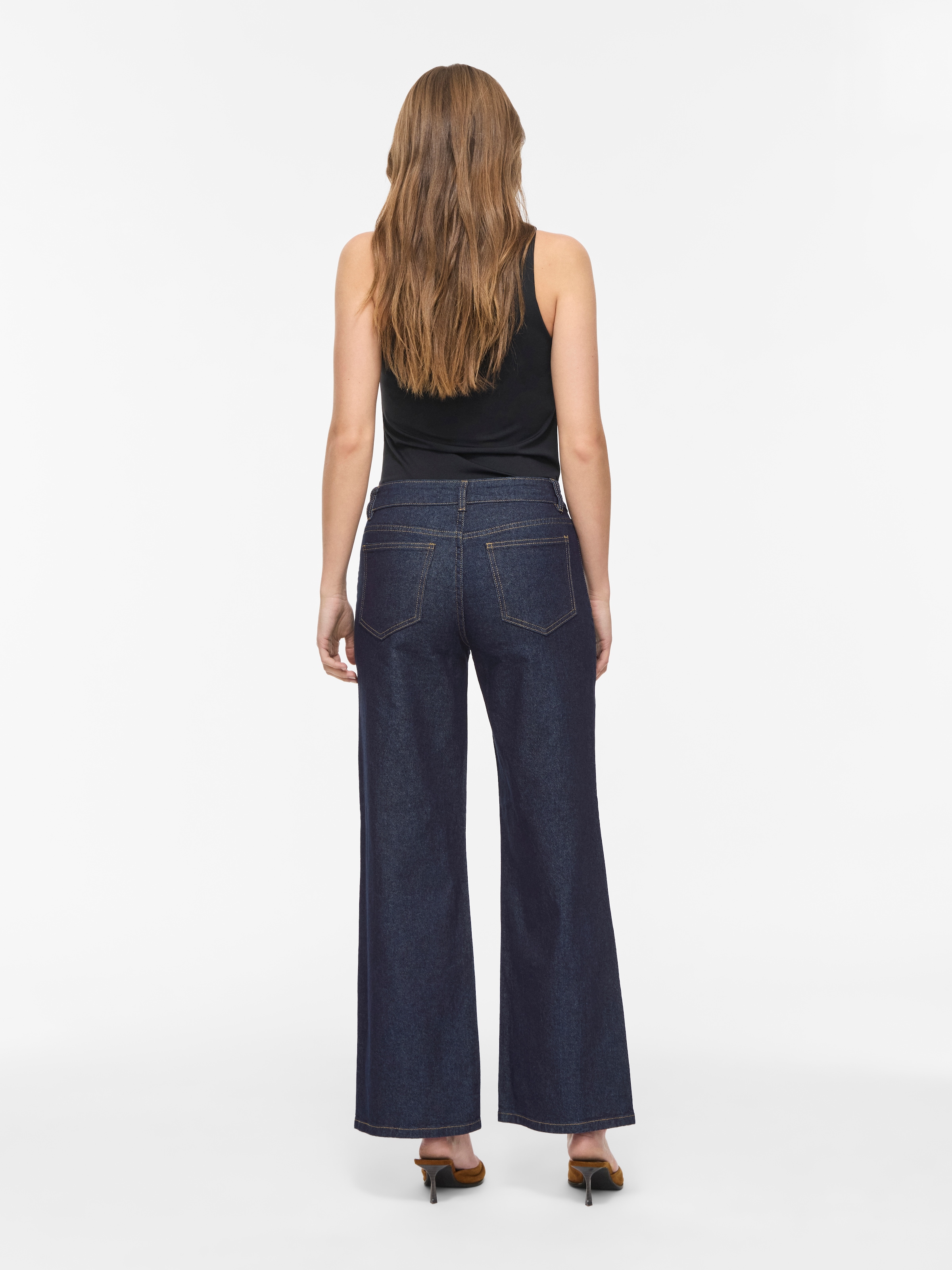 Vila Jeans large »VIFLORIE RIO RW WIDE POCKET JEANS - NOOS« mélange coton, coupe régulière
