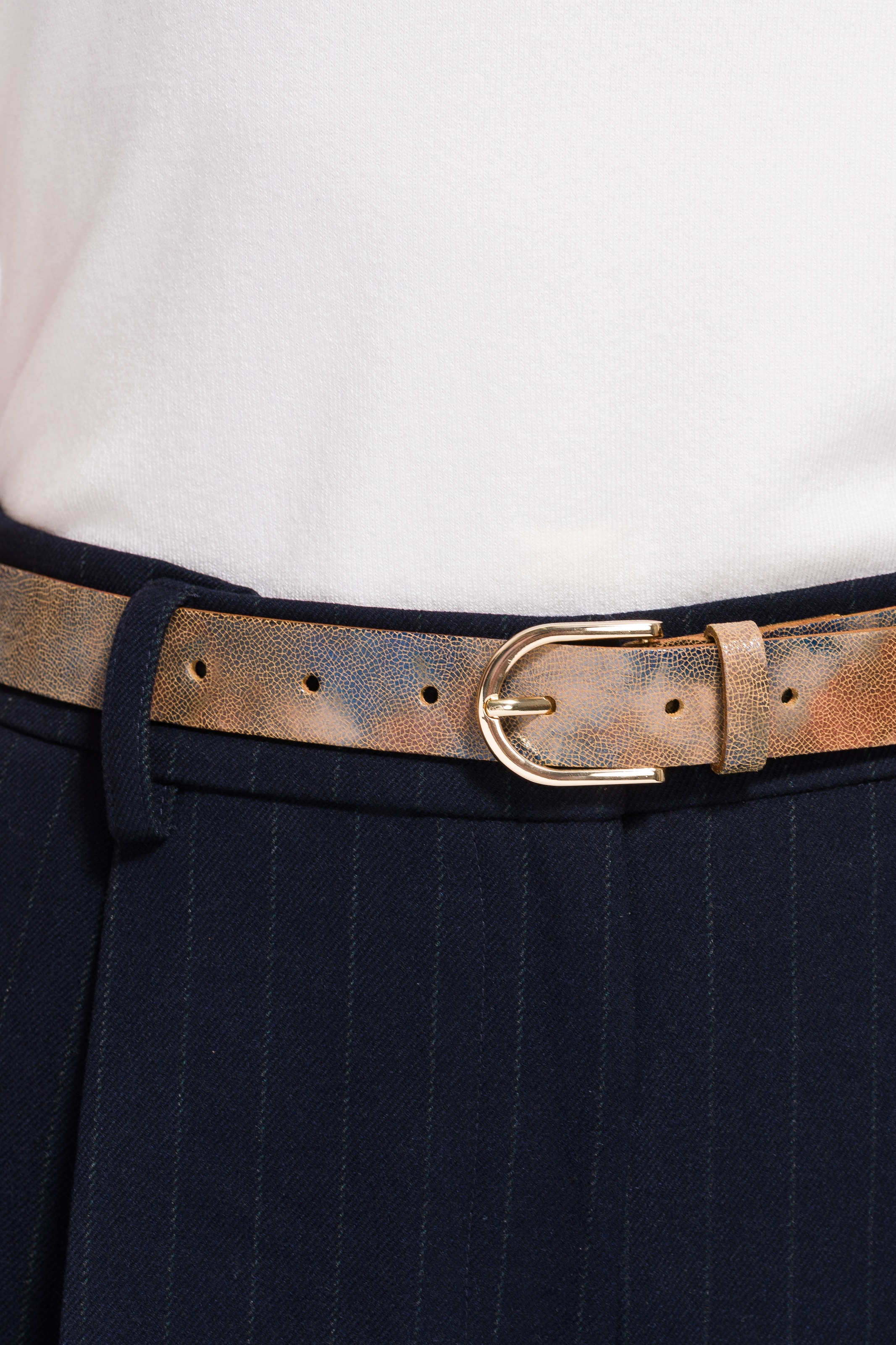 Tamaris Ceinture en cuir »"Claire Gold"« boucle brillante, largeur 2,5 cm