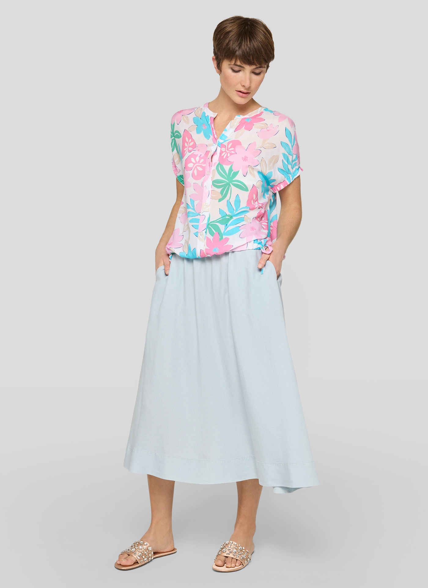 Rabe Blouse chemise mit All-Over Print