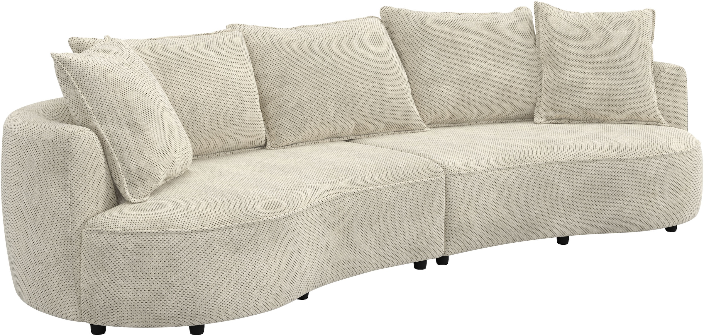 COTTA Loungesofa »Sana, Breite 296 cm« Loungesofa mit Wellenunterfederung