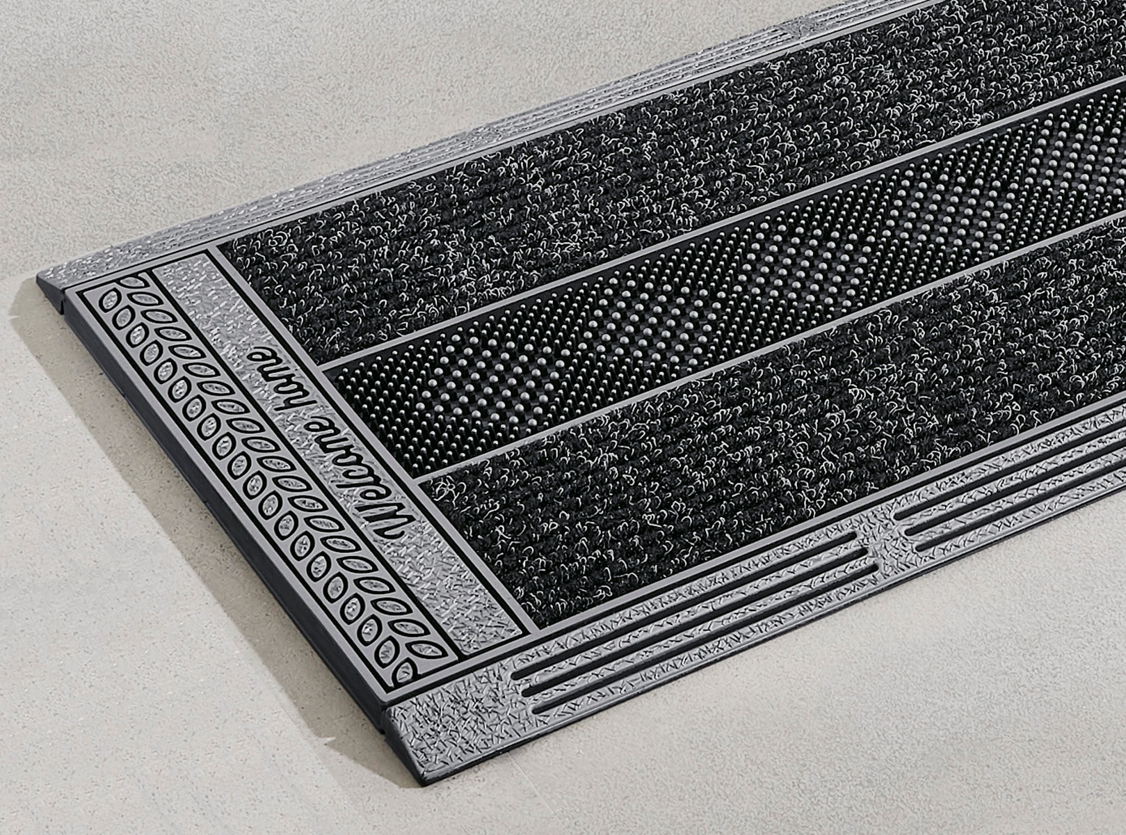 Home2Fashion Fussmatte »CenterClean XL«, rechteckig, 10 mm Höhe, schmale Schmutzfangmatte, strapazierfähig, In- und Outdoor geeignet