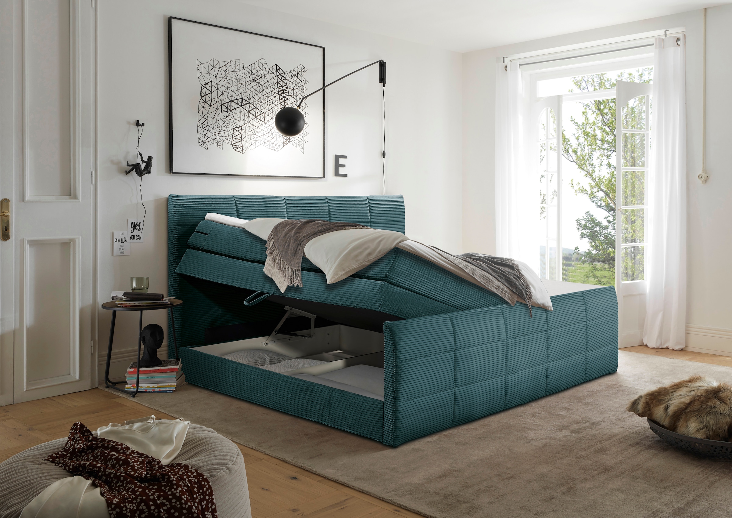 ED EXCITING DESIGN Boxspringbett »Bolivia«, harte Seite mit Kokosmatte, weiche Seite mit Filzabdeckung
