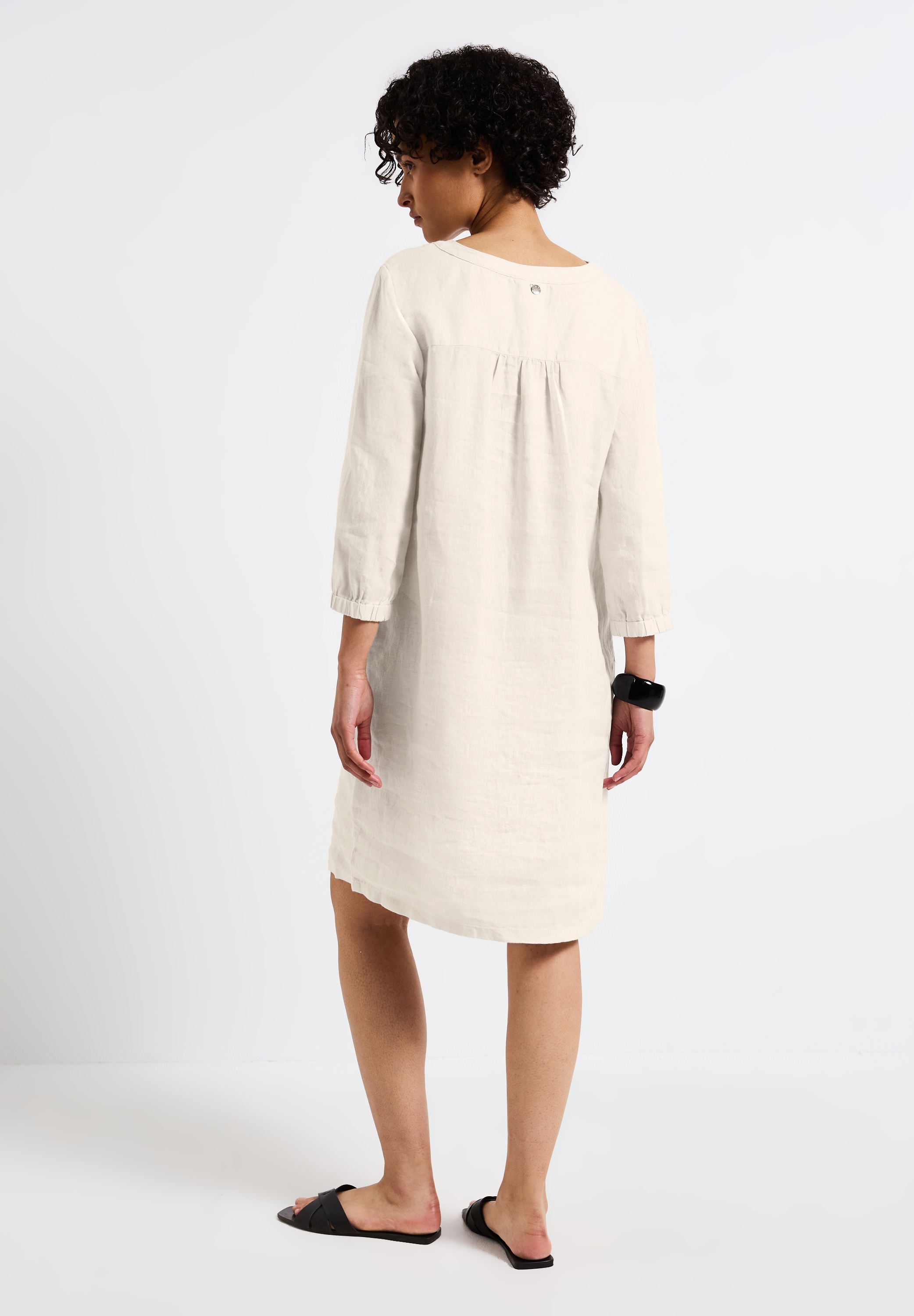 STREET ONE Midikleid, 3/4-Arm aus Leinen