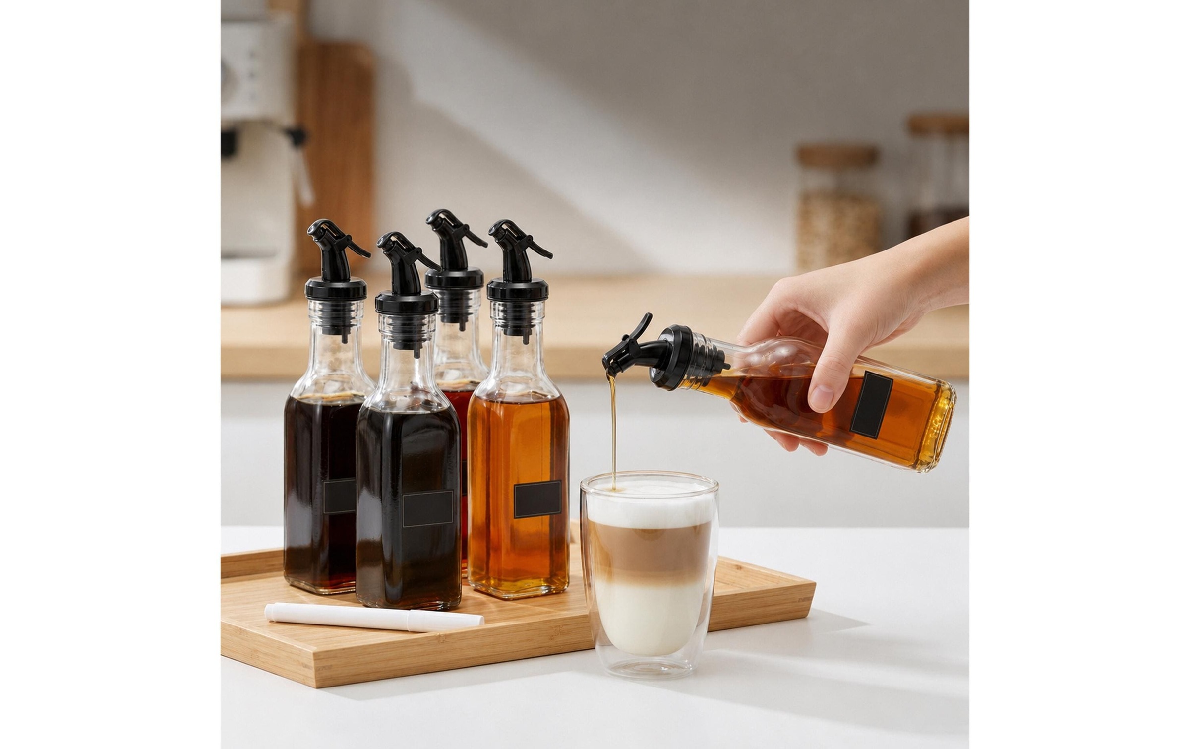 relaxdays Set de menus »Ölflaschen Set 12-teilig Glas 150 ml«