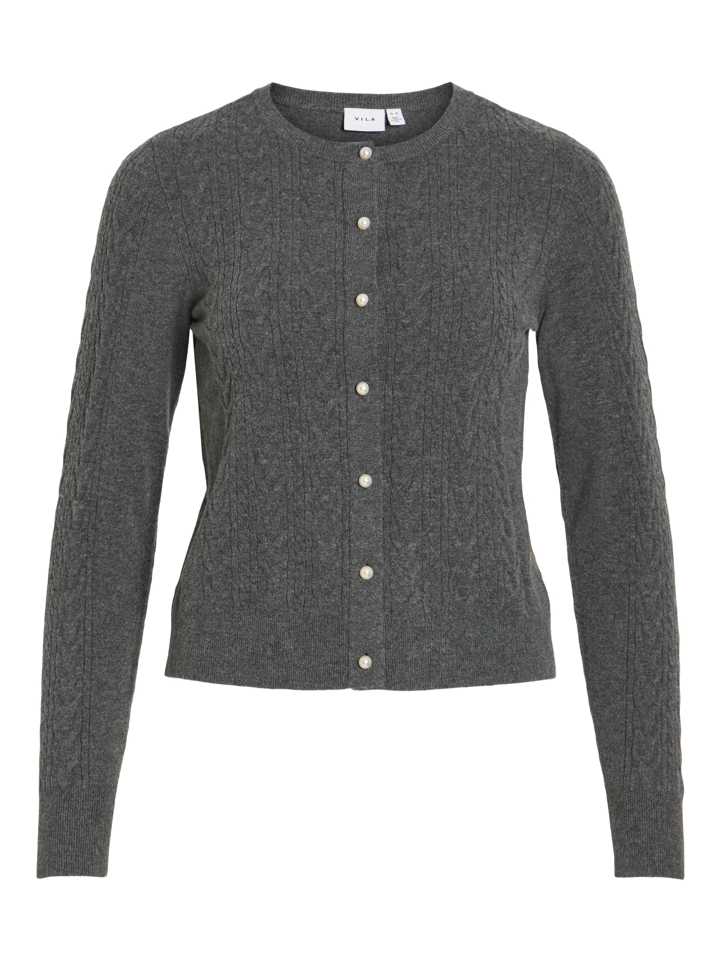 Vila Strickjacke »VIKERRY CABLE L/S KNIT CARDIGAN-NOOS« Materialmix, normal geschnitten