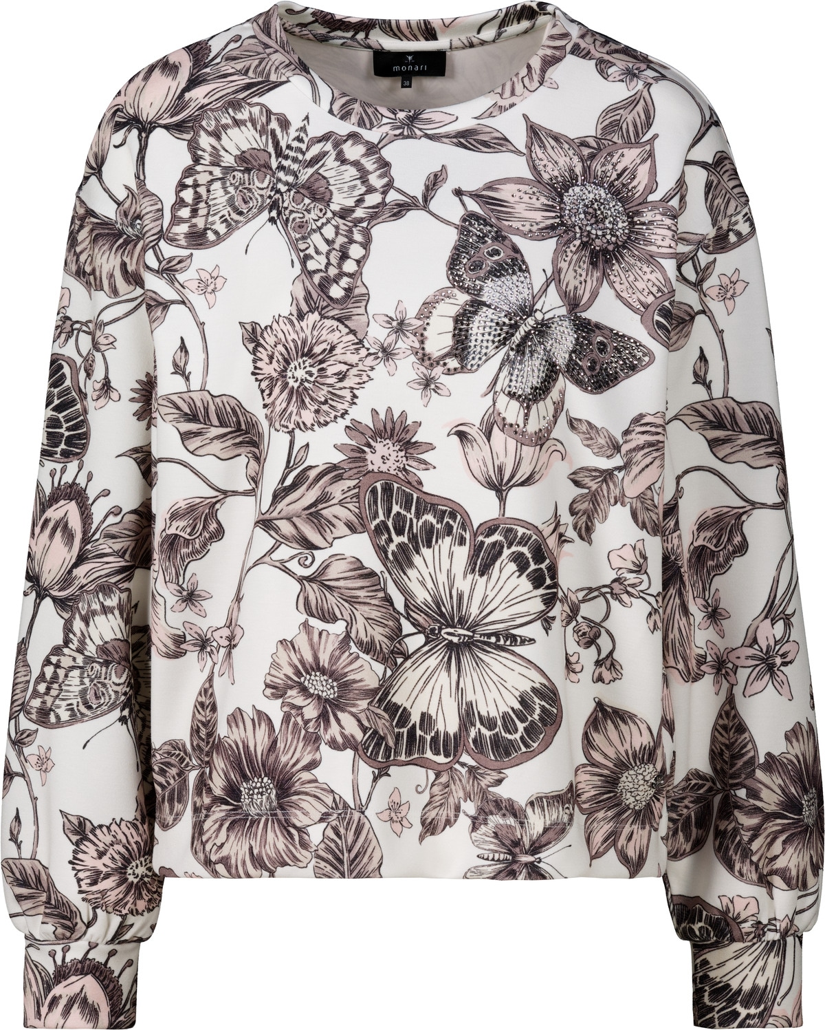 Monari Sweat-shirt »Sweatshirt Blume allover«, coupe régulière avec motif floral
