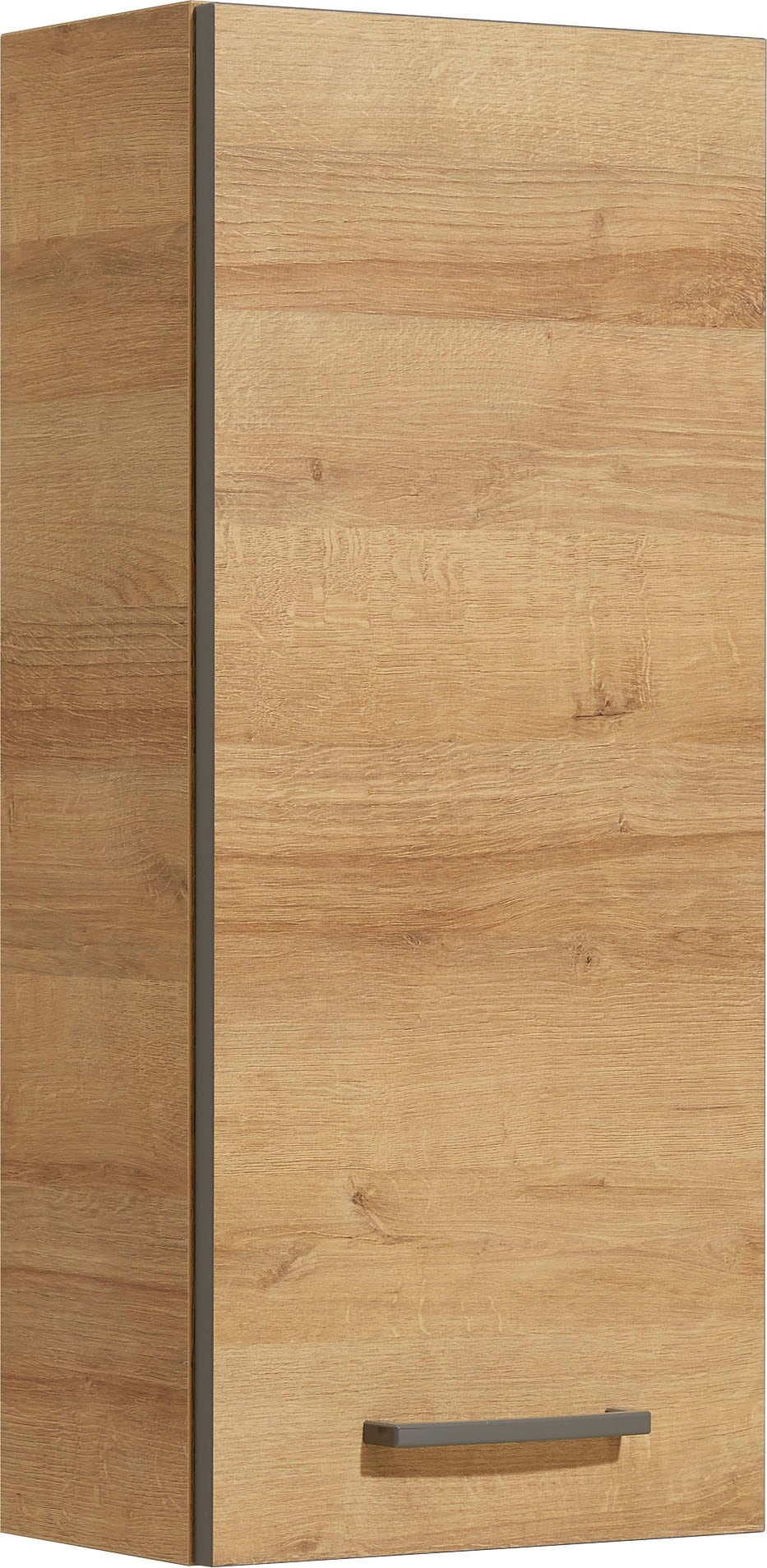Image of Saphir Hängeschrank "Quickset 919 Badschrank 30 cm breit mit 1 Tür und 2 Glas-Einlegeböden" Badezimmer-Hängeschrank inkl. Türdämpfer, Griffe in Grau
