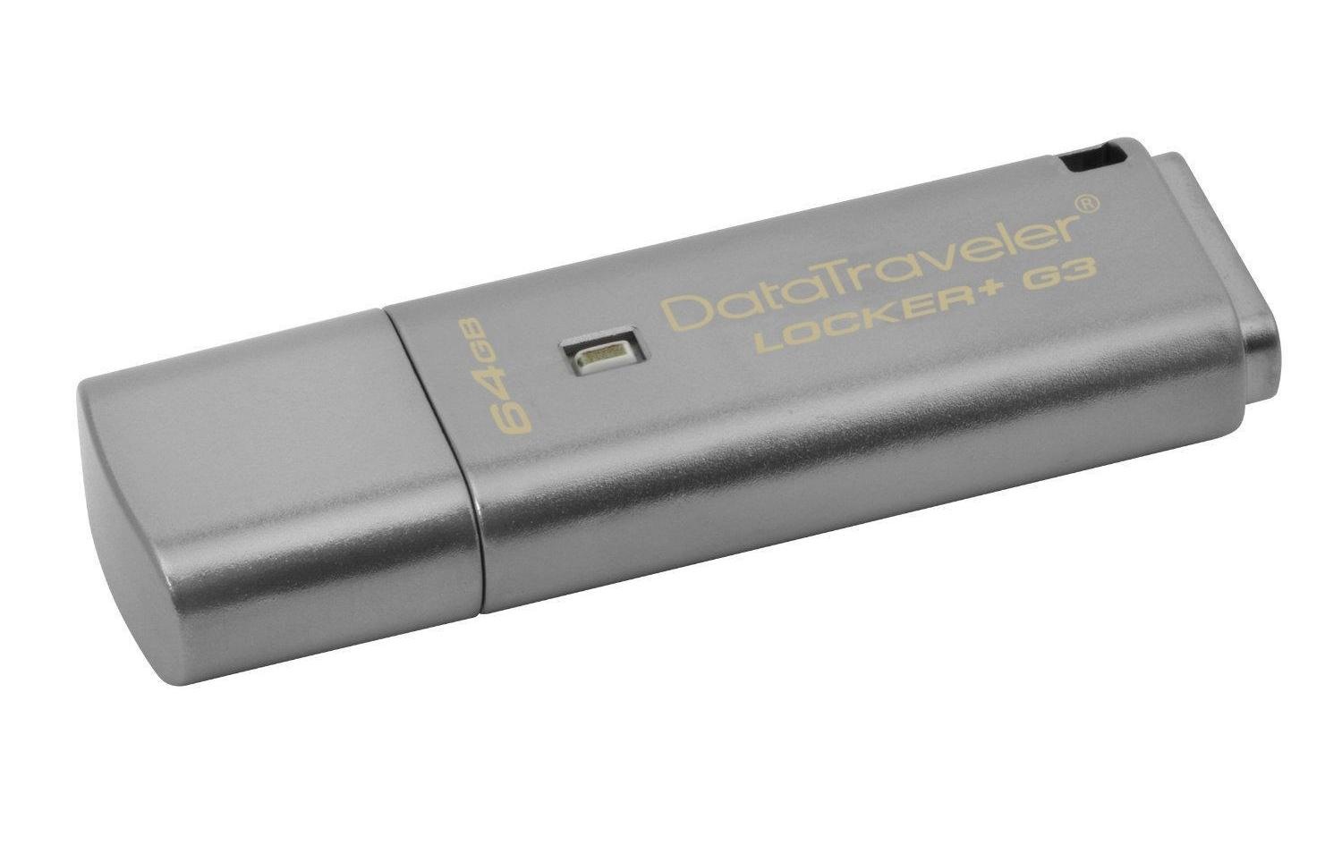 Kingston USB-Stick »DataTraveler Locker+ G3 USB 3,0 64 GB«, (Lesegeschwindigkeit 135 MB/s)